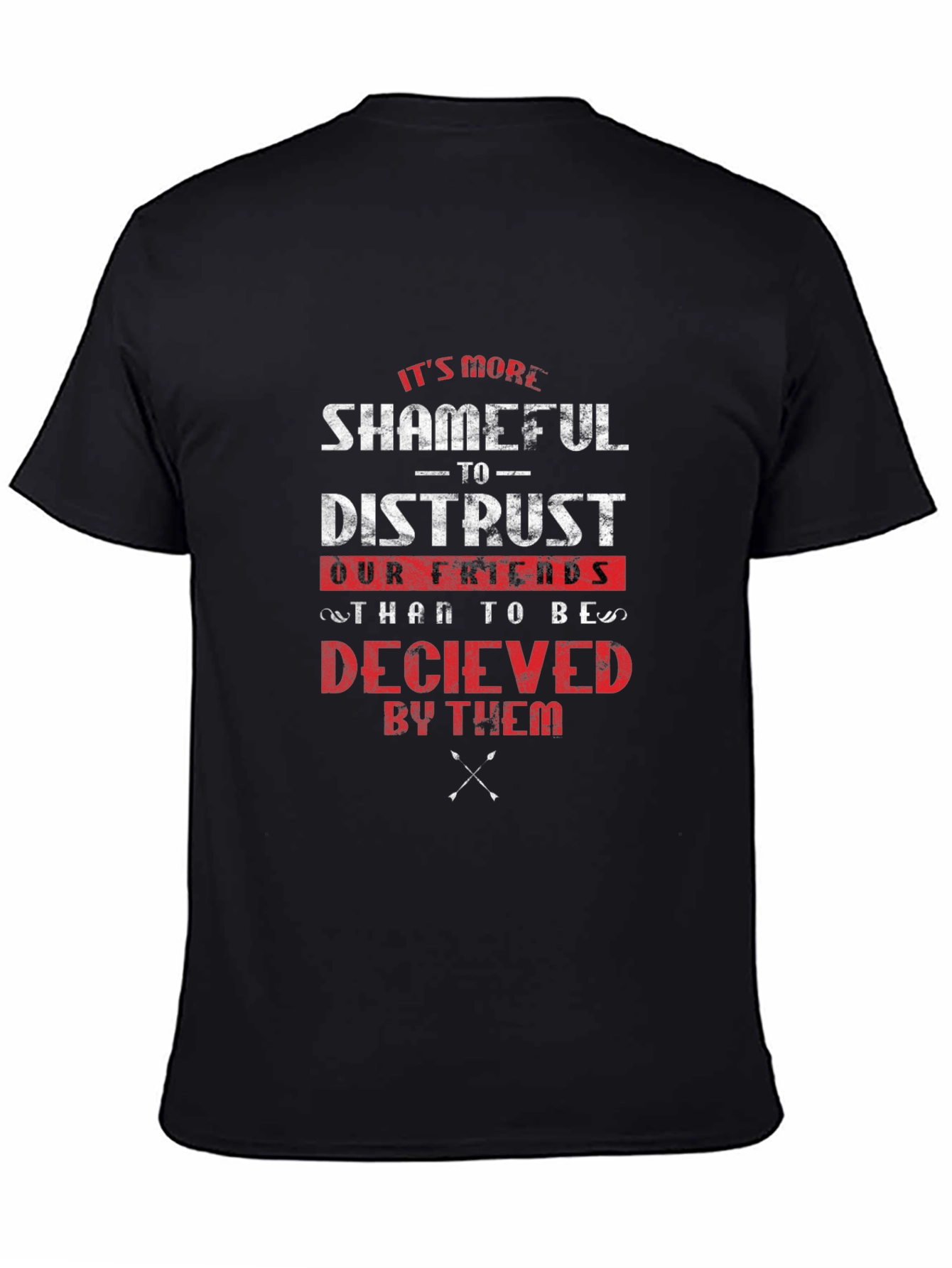 Black Shameful Distrust Graphic Tee view 4