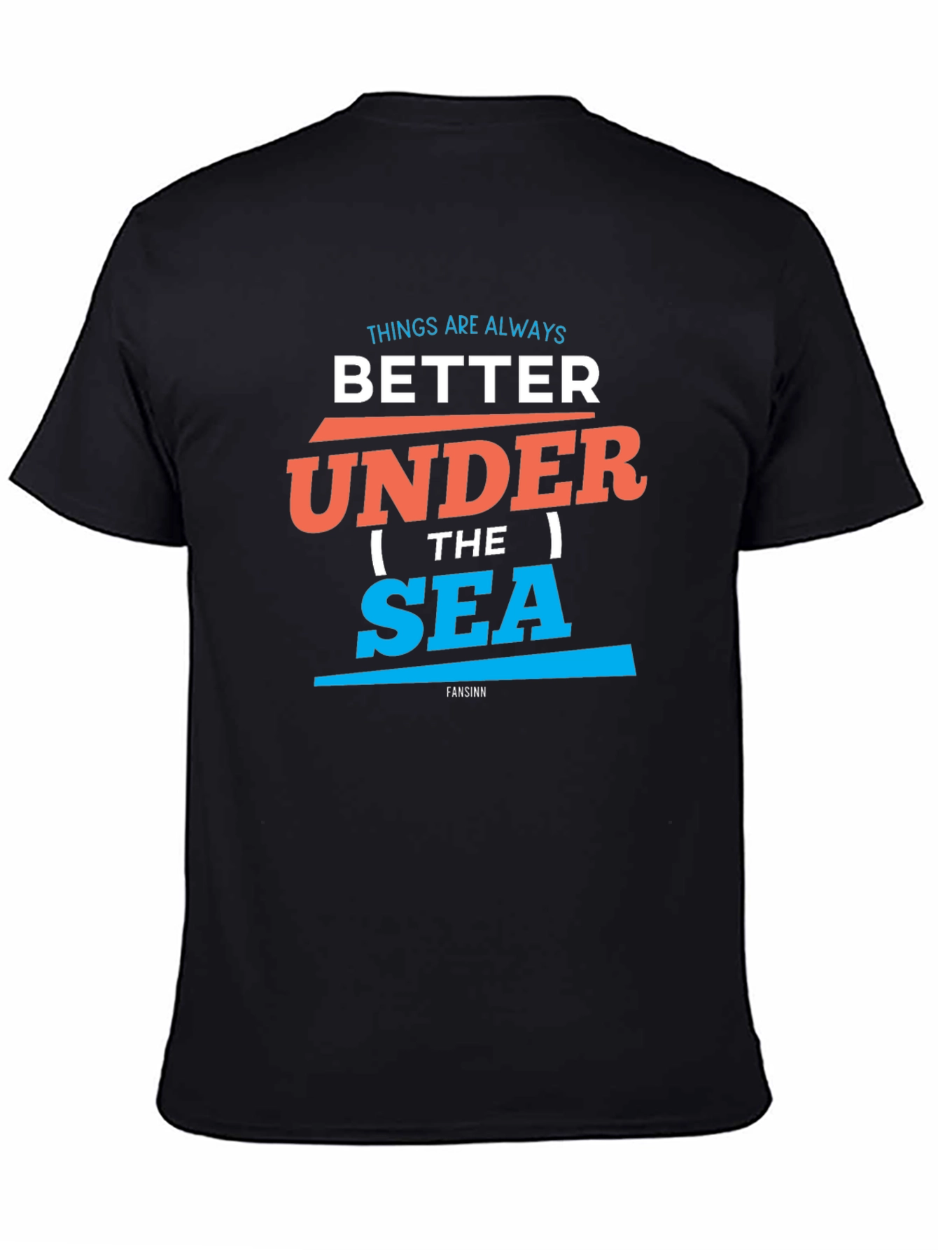 Black Better Under the Sea Graphic Tee - Black Cotton T-Shirt view 4