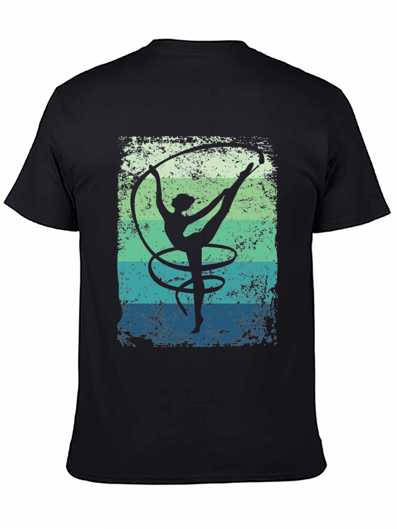 Black Rhythmic Gymnastics T-Shirt Retro Design view 4