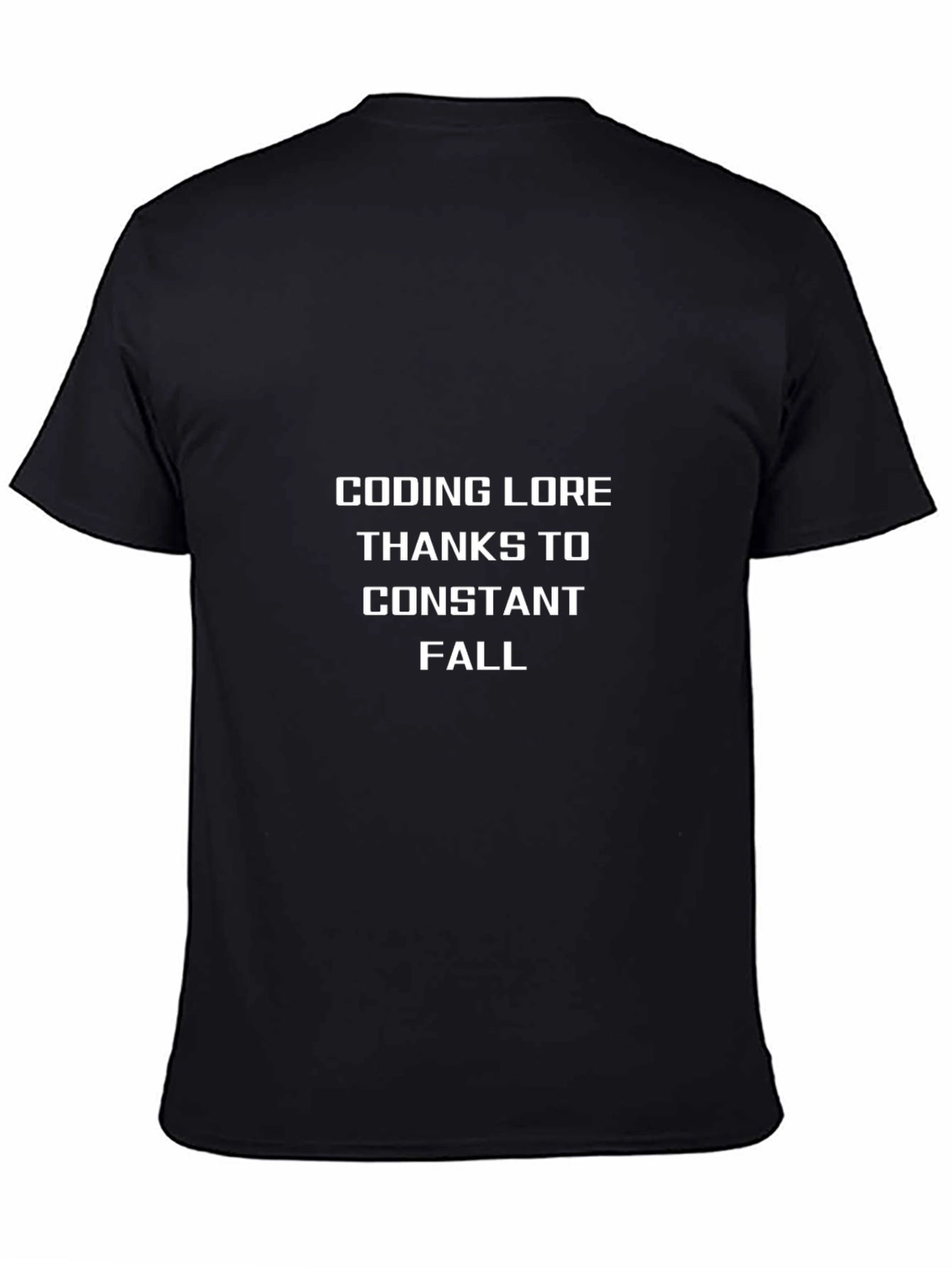 Black Coding Lore T-Shirt - Constant Fall Programmer Humor Tee view 4