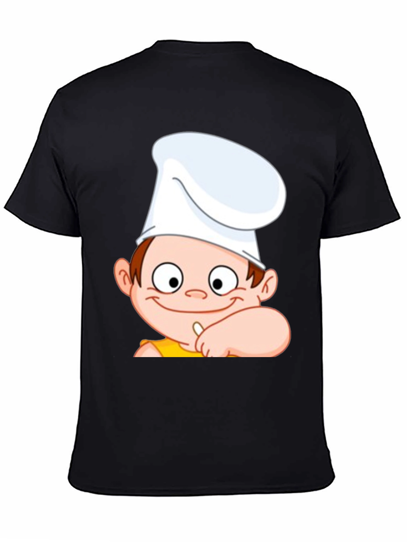 Black Chef Cartoon Graphic Tee - Fun & Unique Design view 4