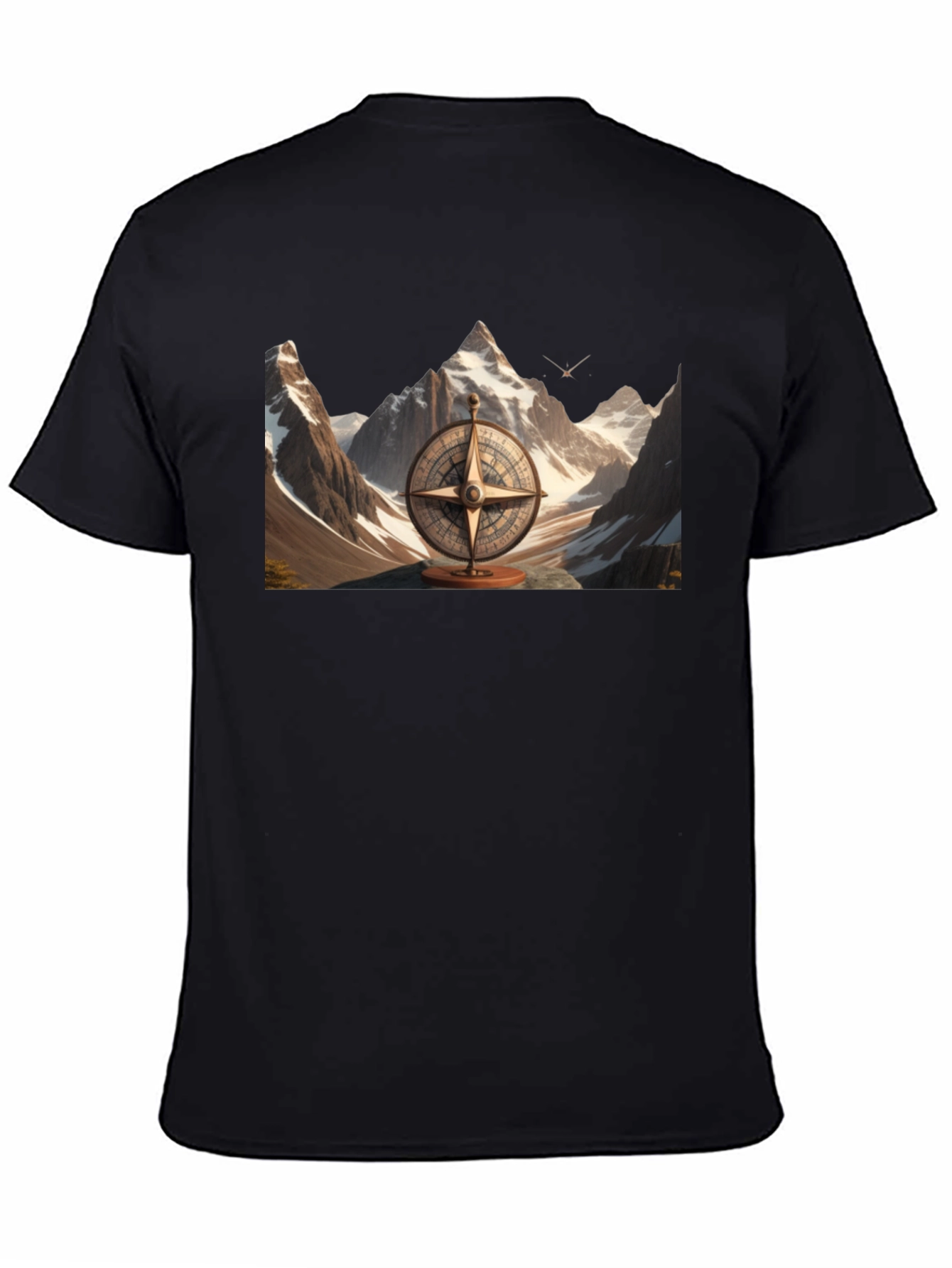 Black Compass Mountain Graphic Tee view 4