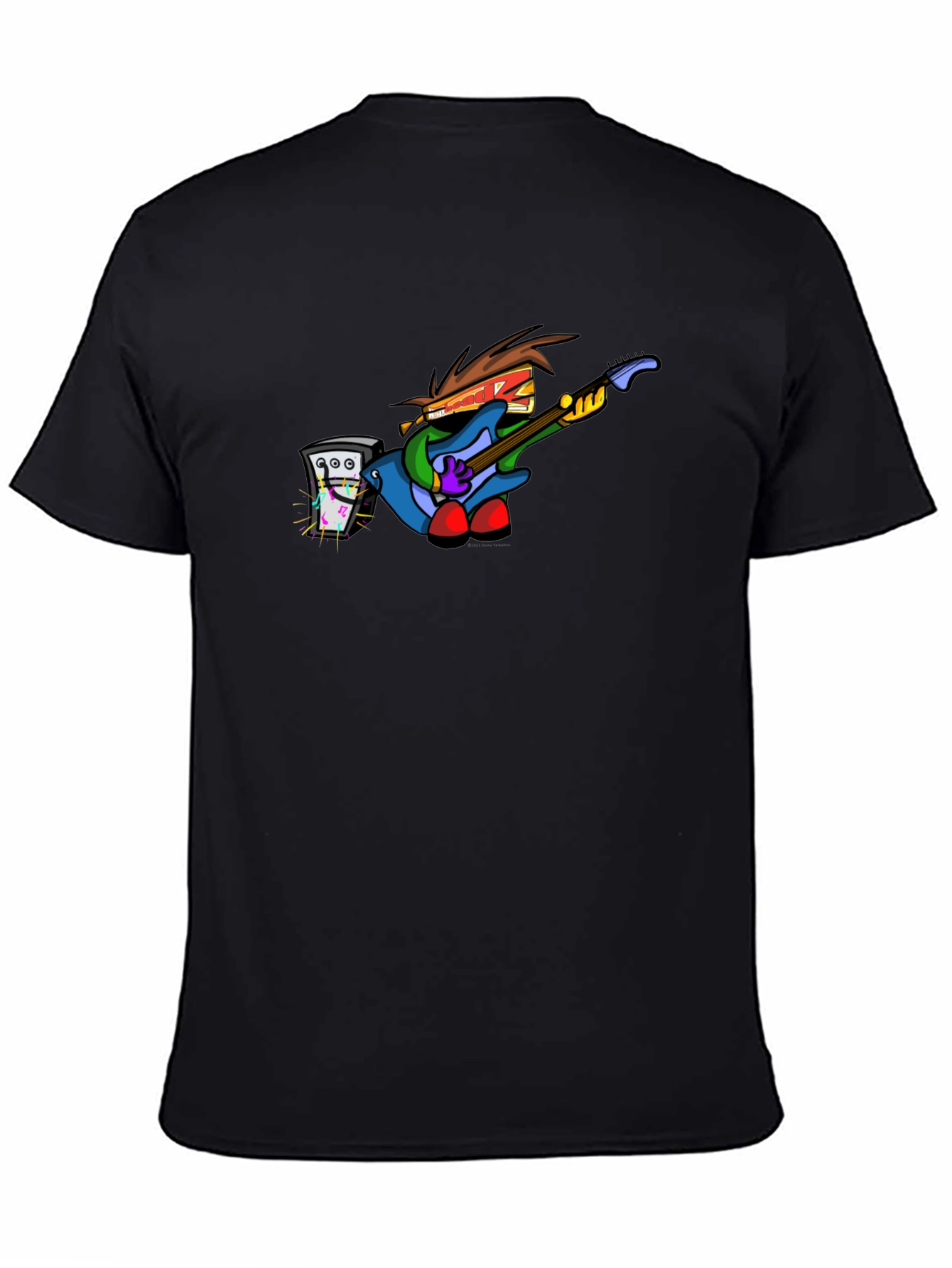 Black Cartoon Rock Band Tee view 4