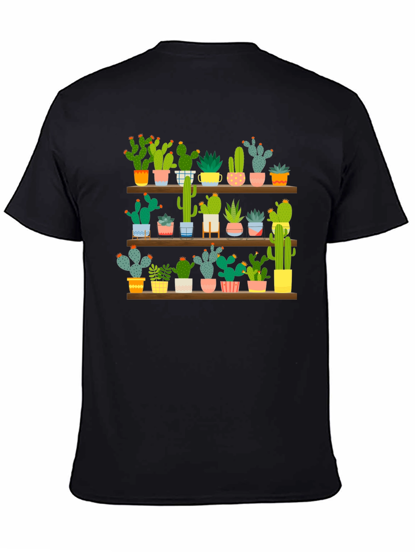 Black Cactus Shelf Graphic T-Shirt view 4