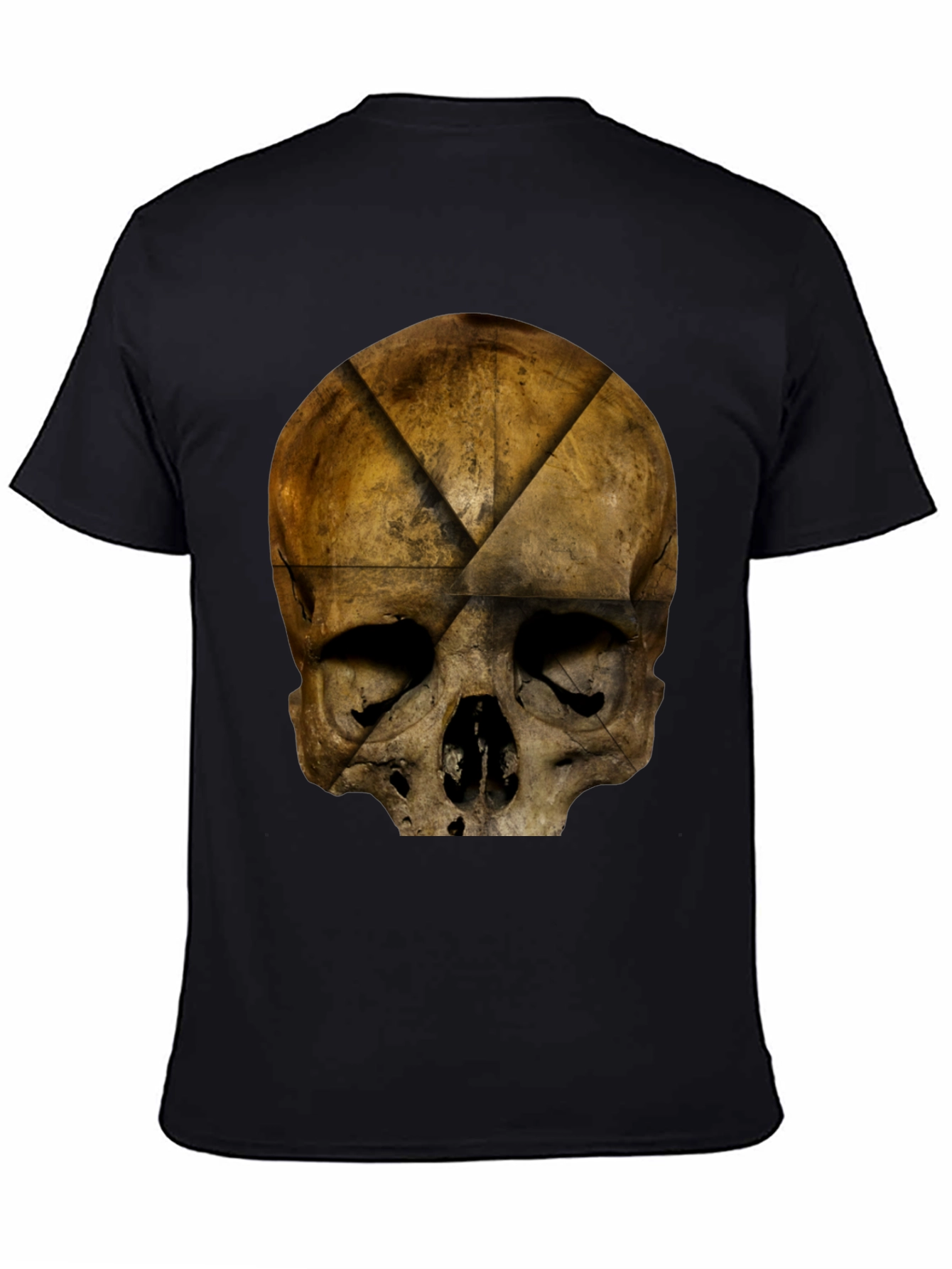 Black Skull Graphic Print T-Shirt - Dark Grunge Style view 4