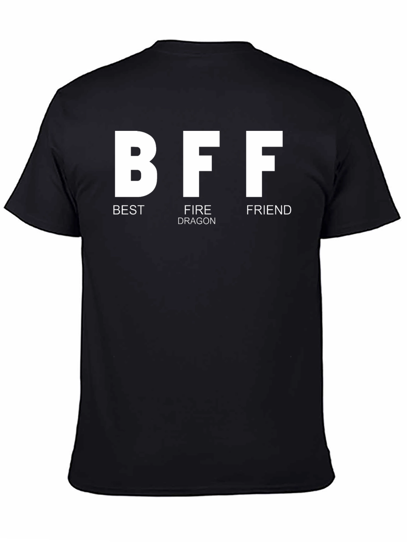 Black BFF Best Fire Dragon Friend Black T-Shirt view 4