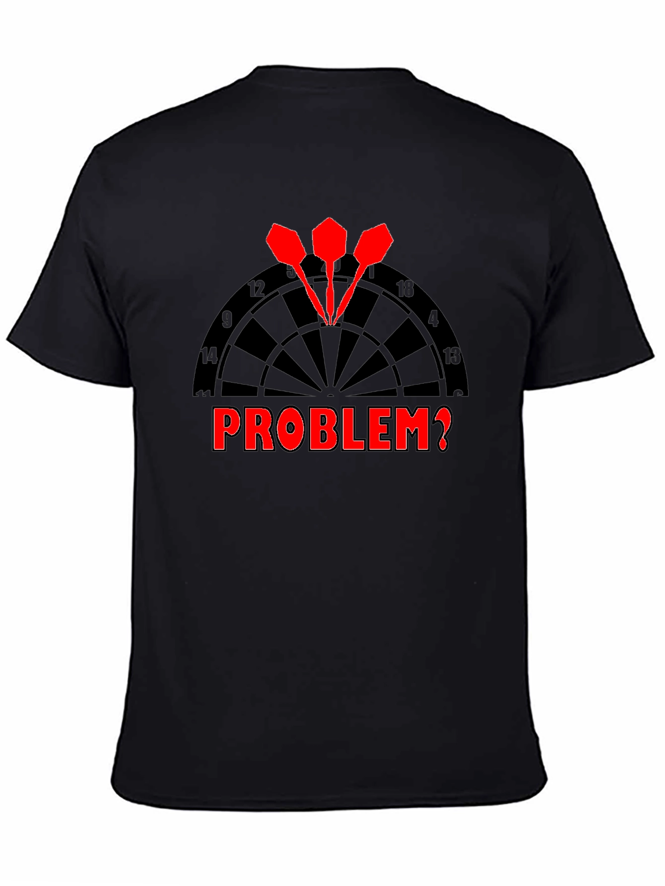Black Darts 'Problem?' Graphic T-Shirt view 4