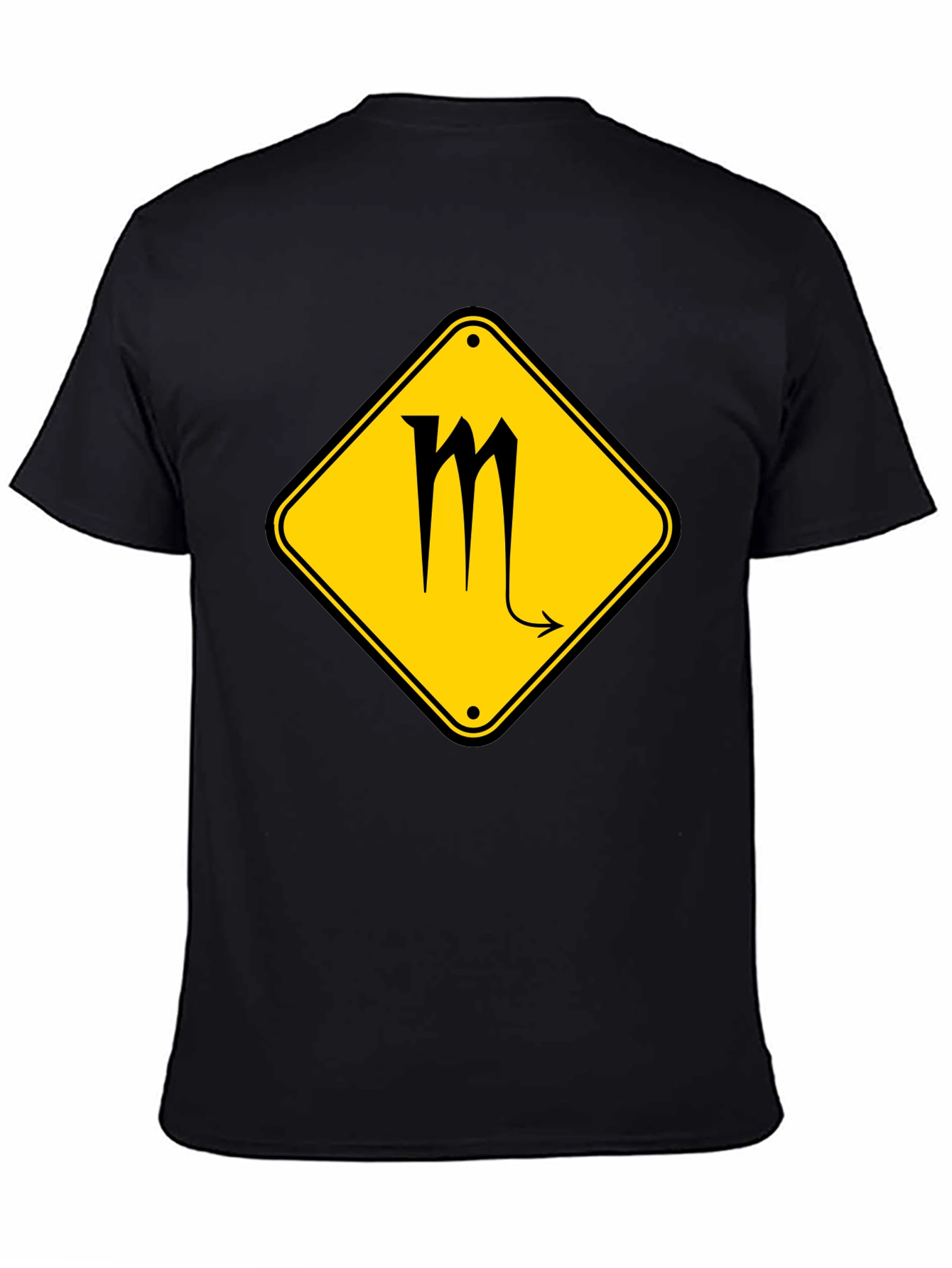 Black Scorpio Zodiac Sign T-Shirt view 4