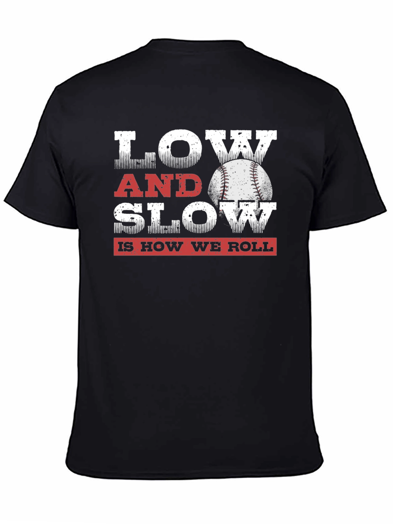 Black Low & Slow Baseball T-Shirt view 4