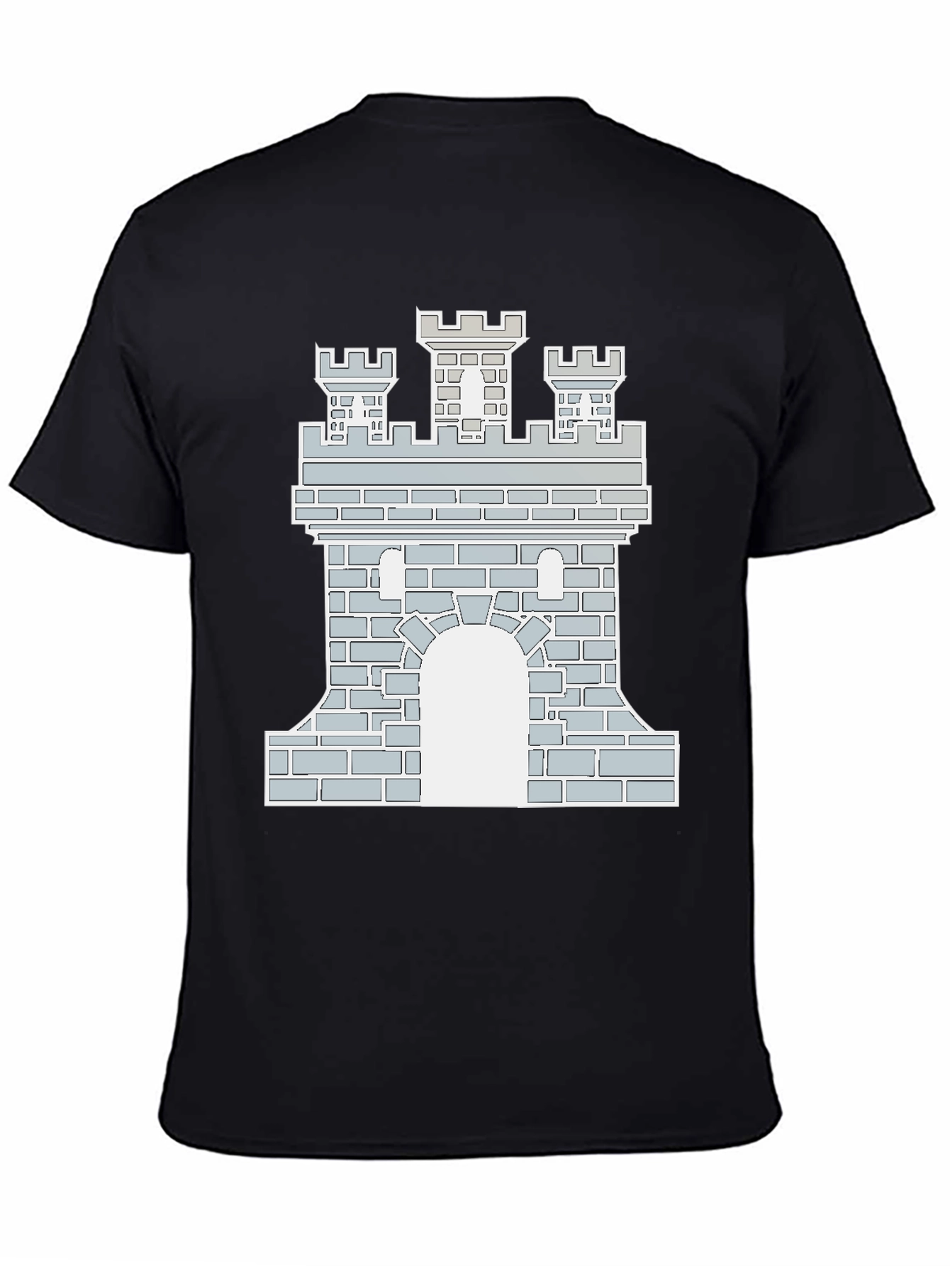 Black Castle Graphic Tee - Black Cotton Blend T-Shirt view 4