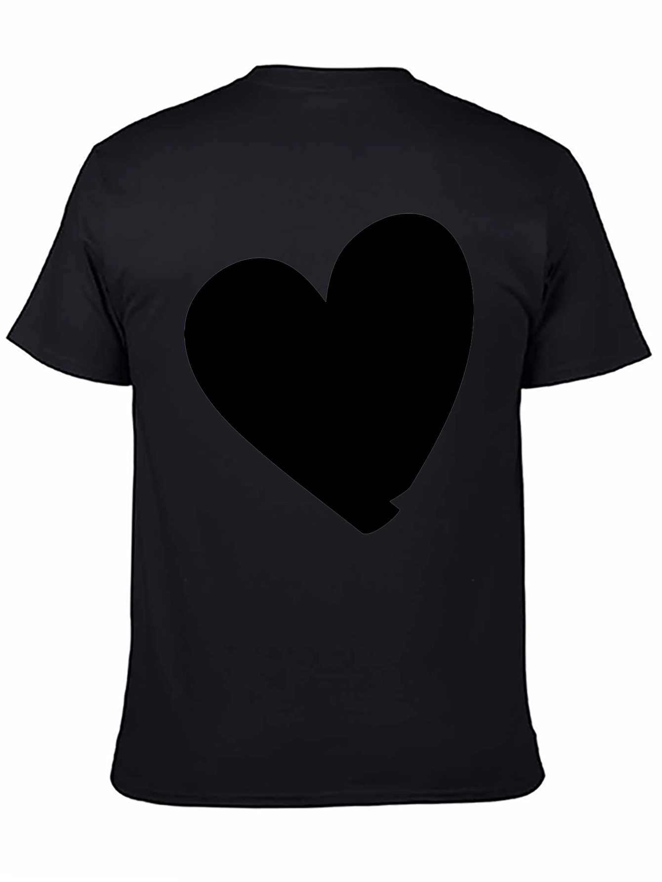 Black Black Heart Graphic Tee - Stylish Casual Wear view 4