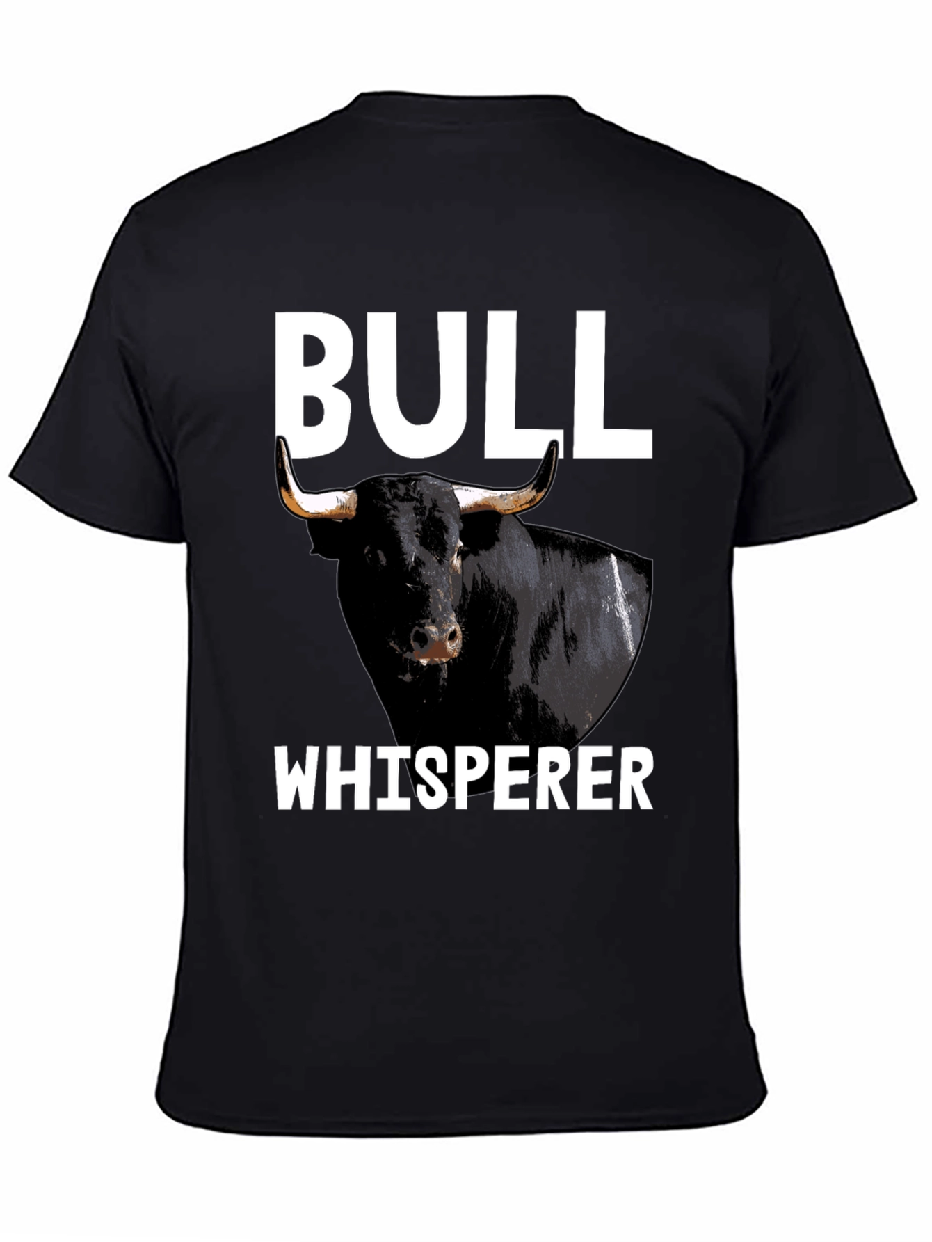 Black Bull Whisperer T-Shirt - Black Graphic Tee view 4
