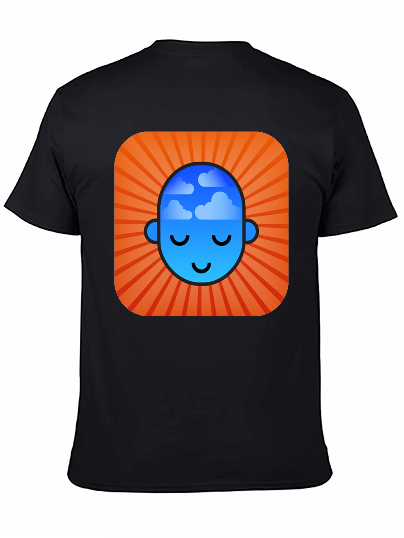 Black Zen Mind T-Shirt - Cloud Head Graphic Tee view 4