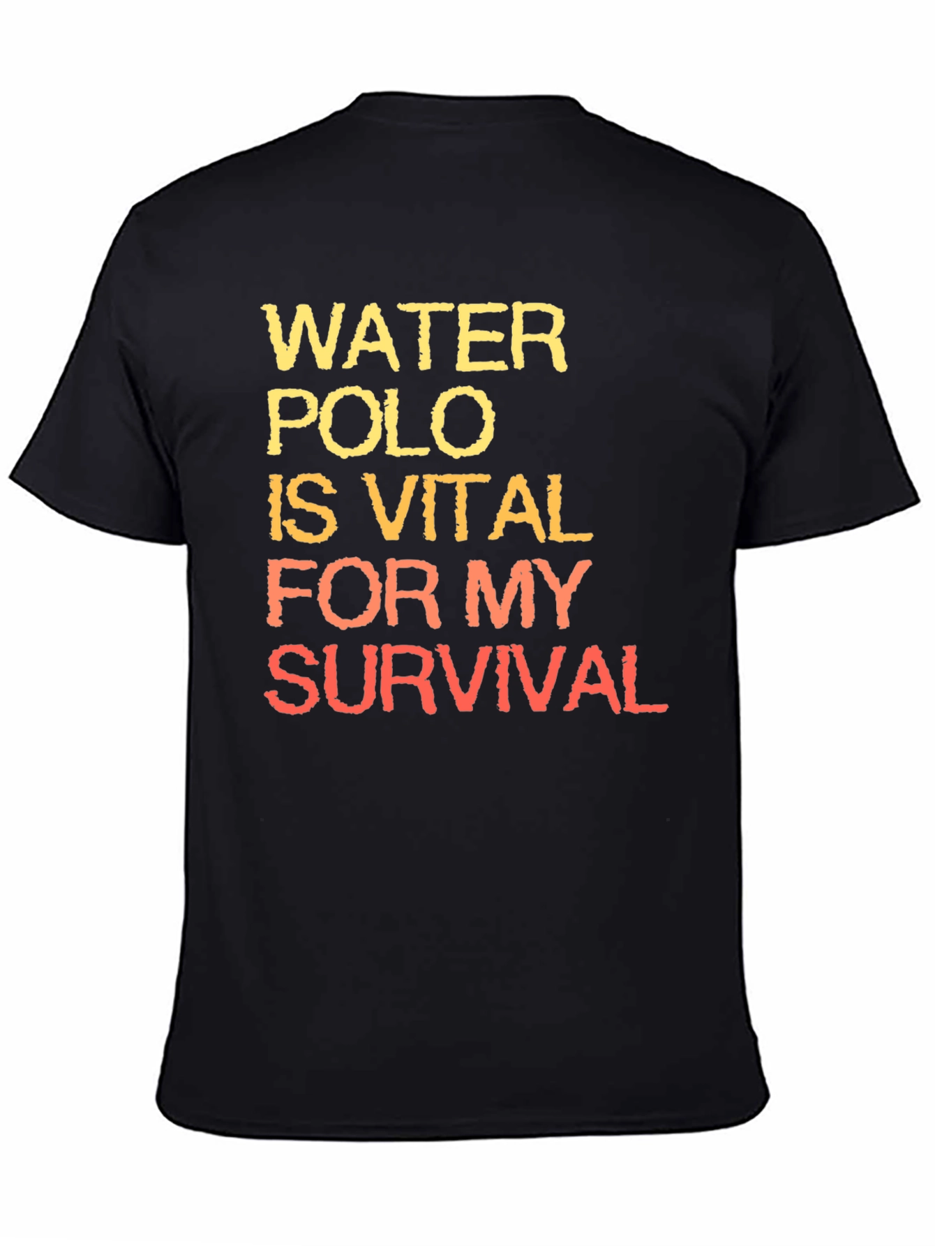 Black Water Polo is Vital T-Shirt view 4