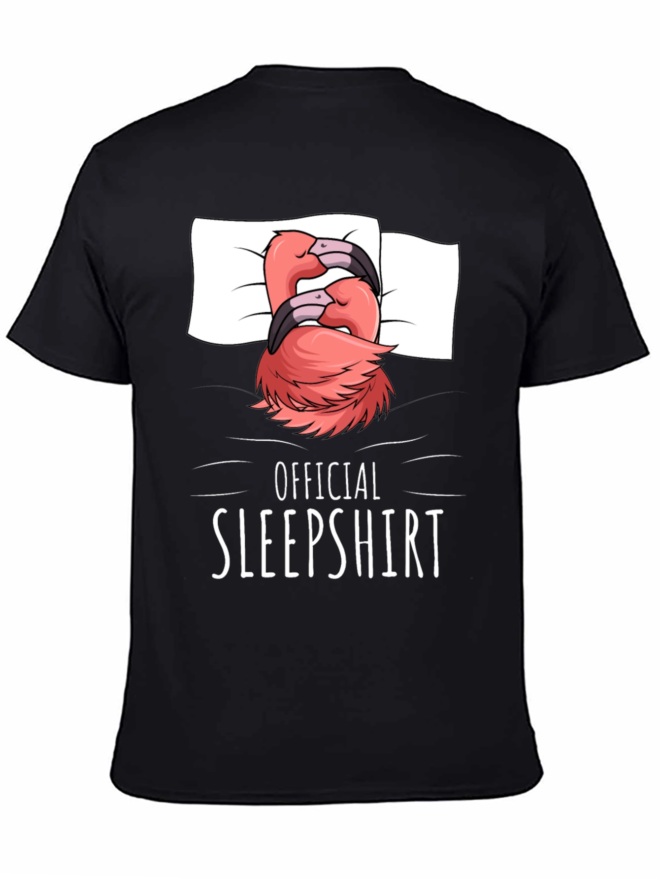 Black Official Sleepshirt Flamingo Tee view 4