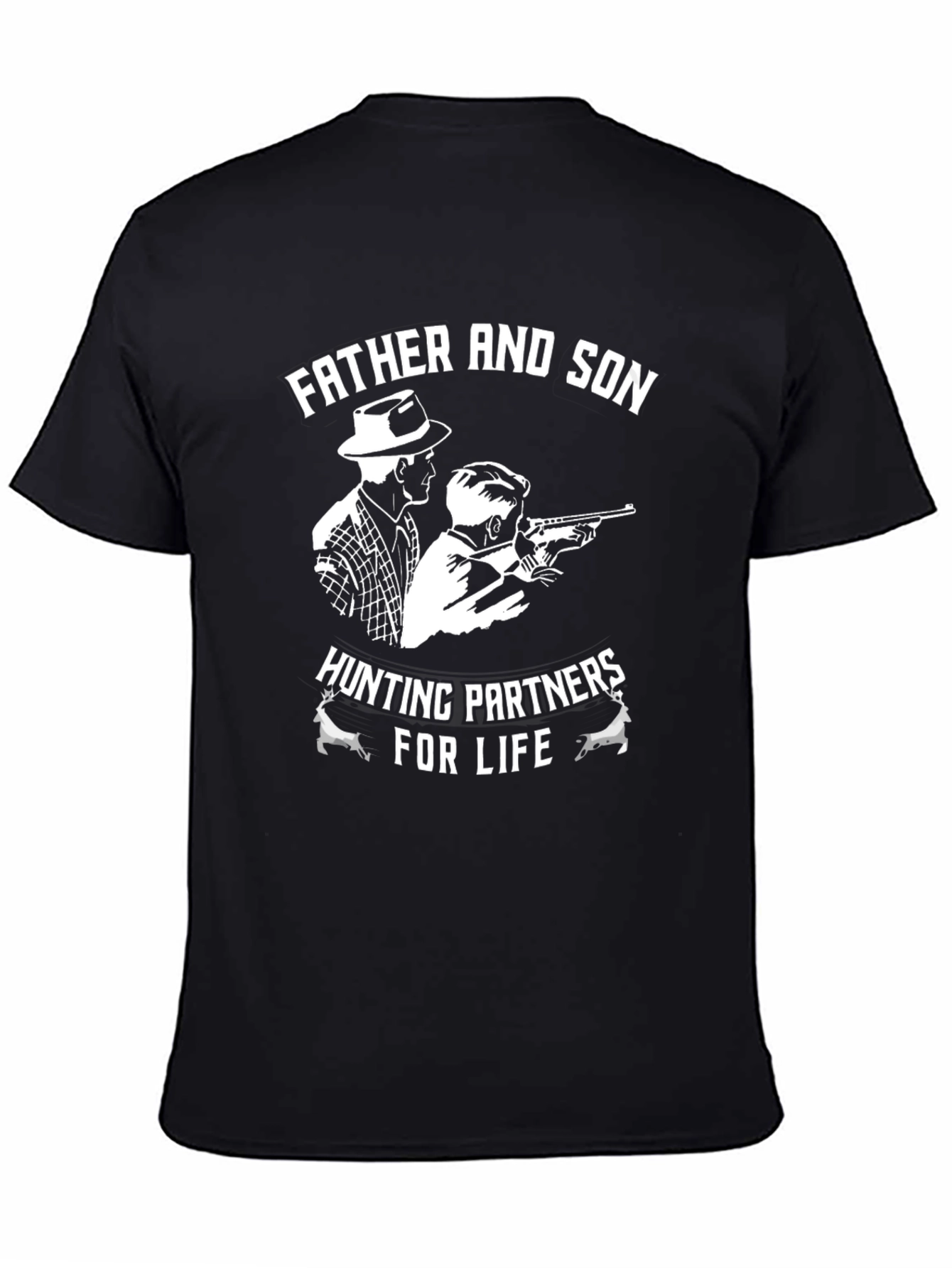 Black Father & Son Hunting Partners T-Shirt view 4