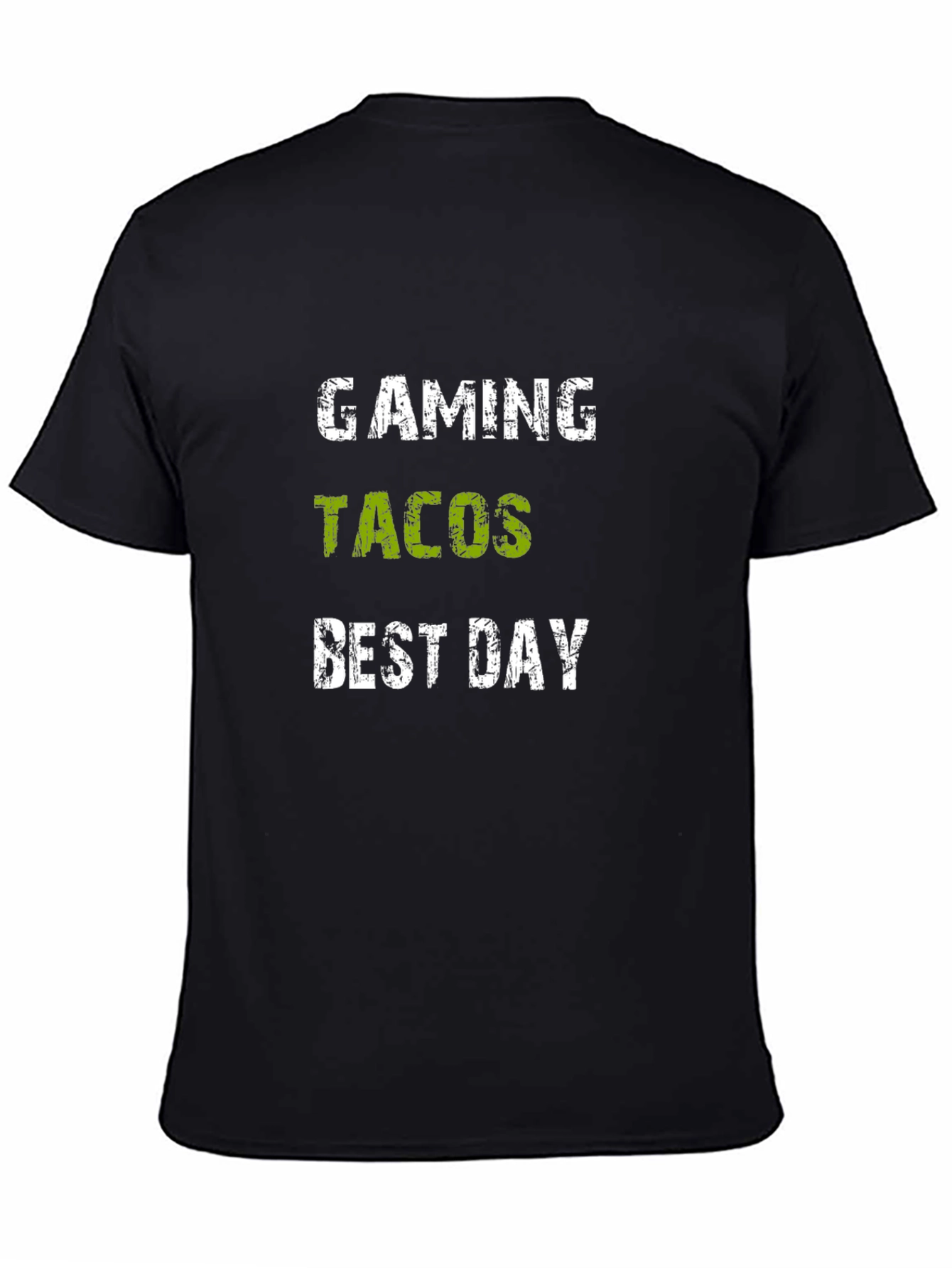 Gaming Tacos Best Day Men's Black T-Shirt - 4