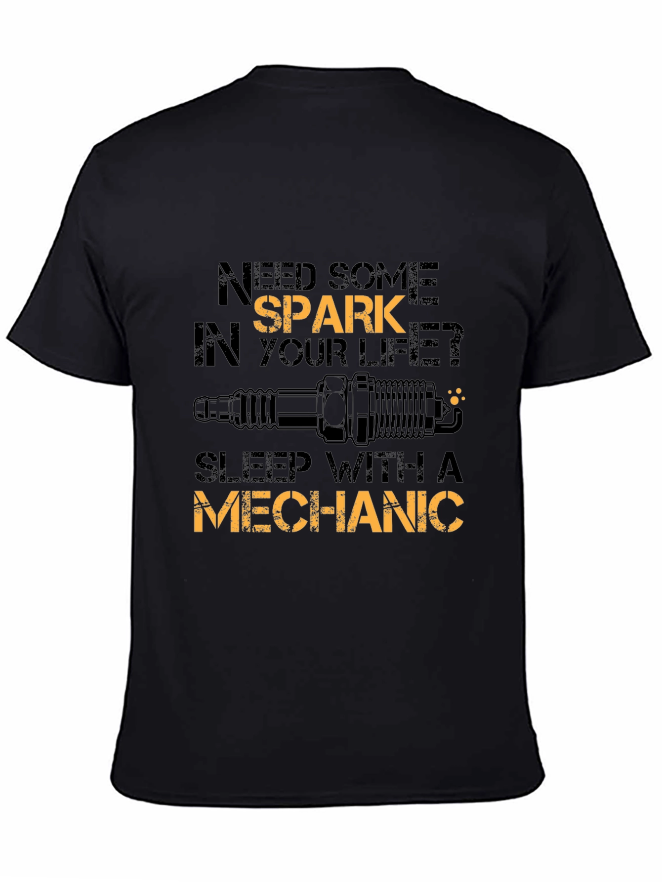 Black Mechanic Spark T-Shirt - Humorous Gift for Auto Enthusiasts view 4