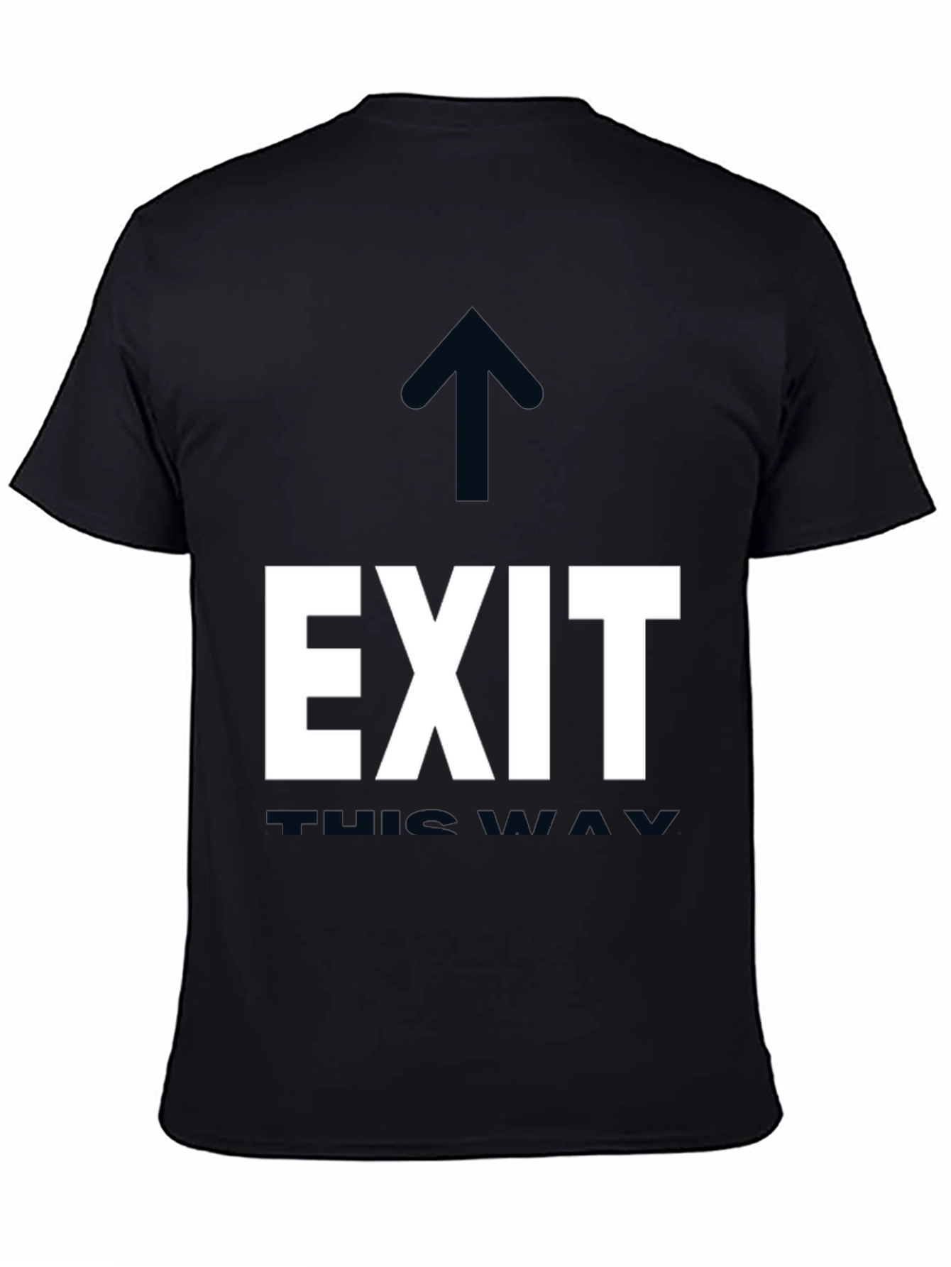 Black Exit This Way Graphic Tee - Black Cotton T-Shirt view 4