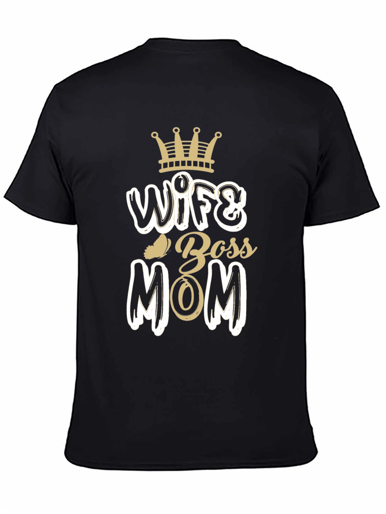 Black Wife Boss Mom Graphic Tee - Trendy Comfort view 4