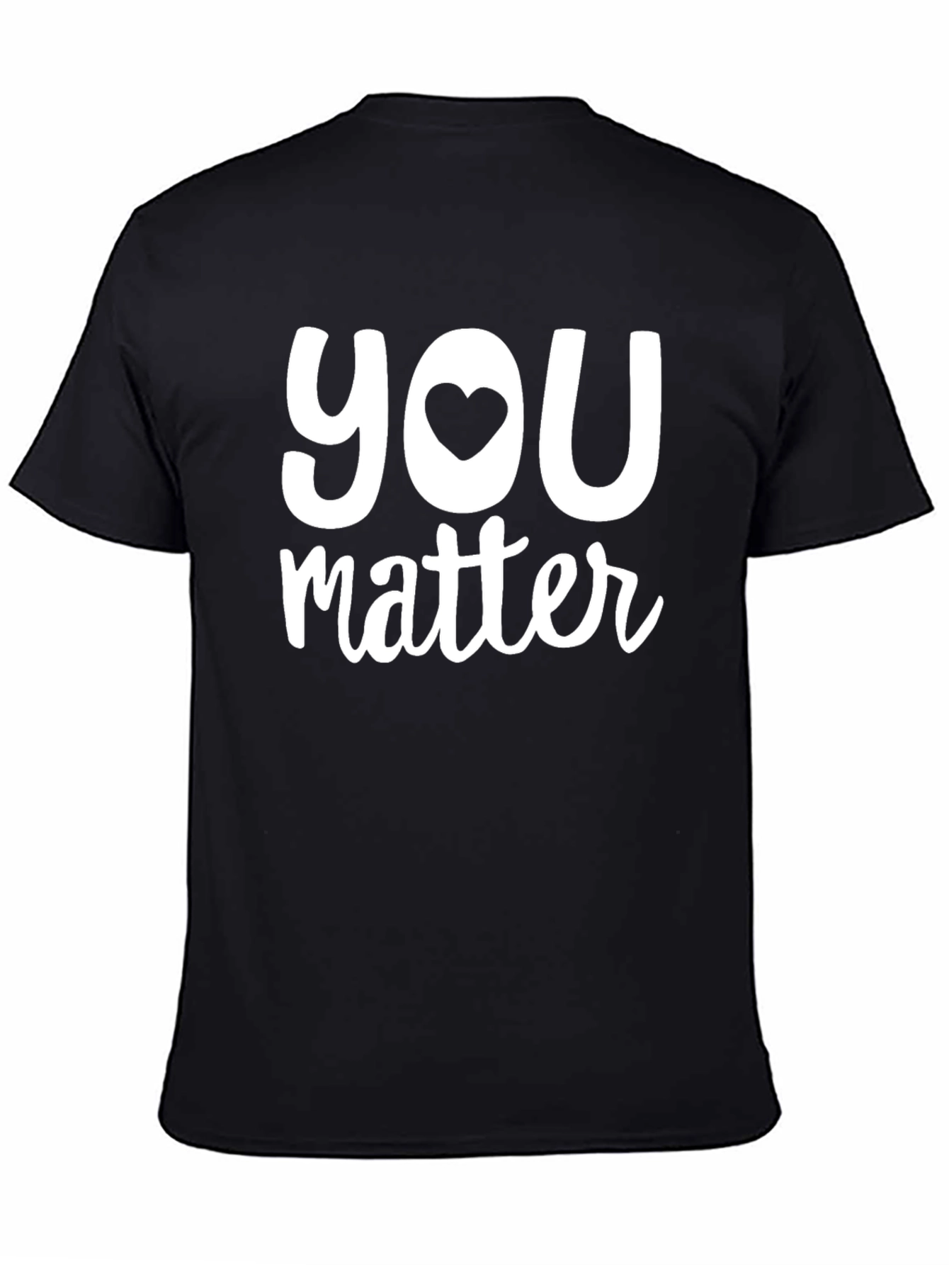 Black You Matter Graphic Tee - Black Cotton Shirt view 4