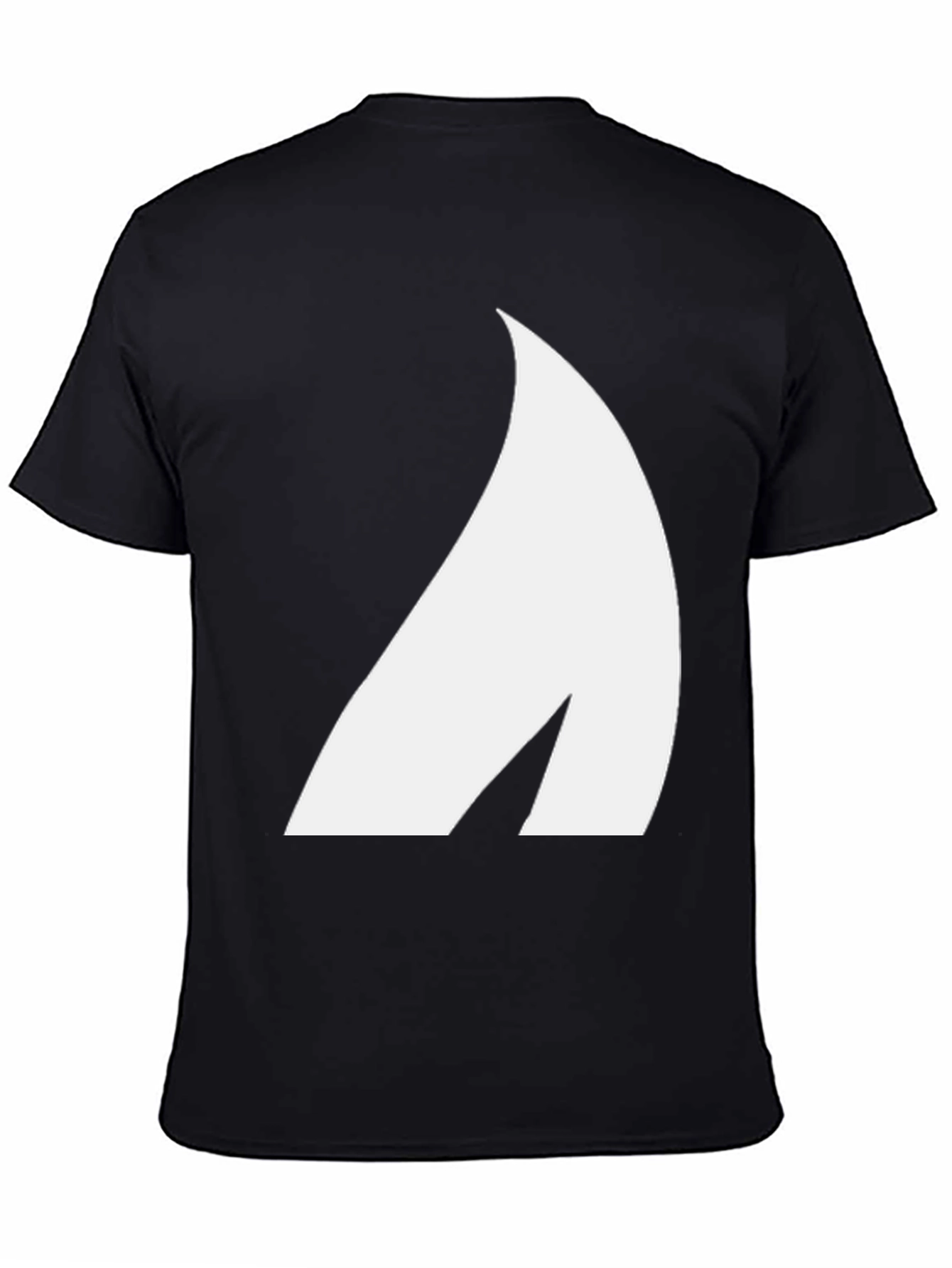 Black Modern Graphic Tee - Black Cotton Blend view 4