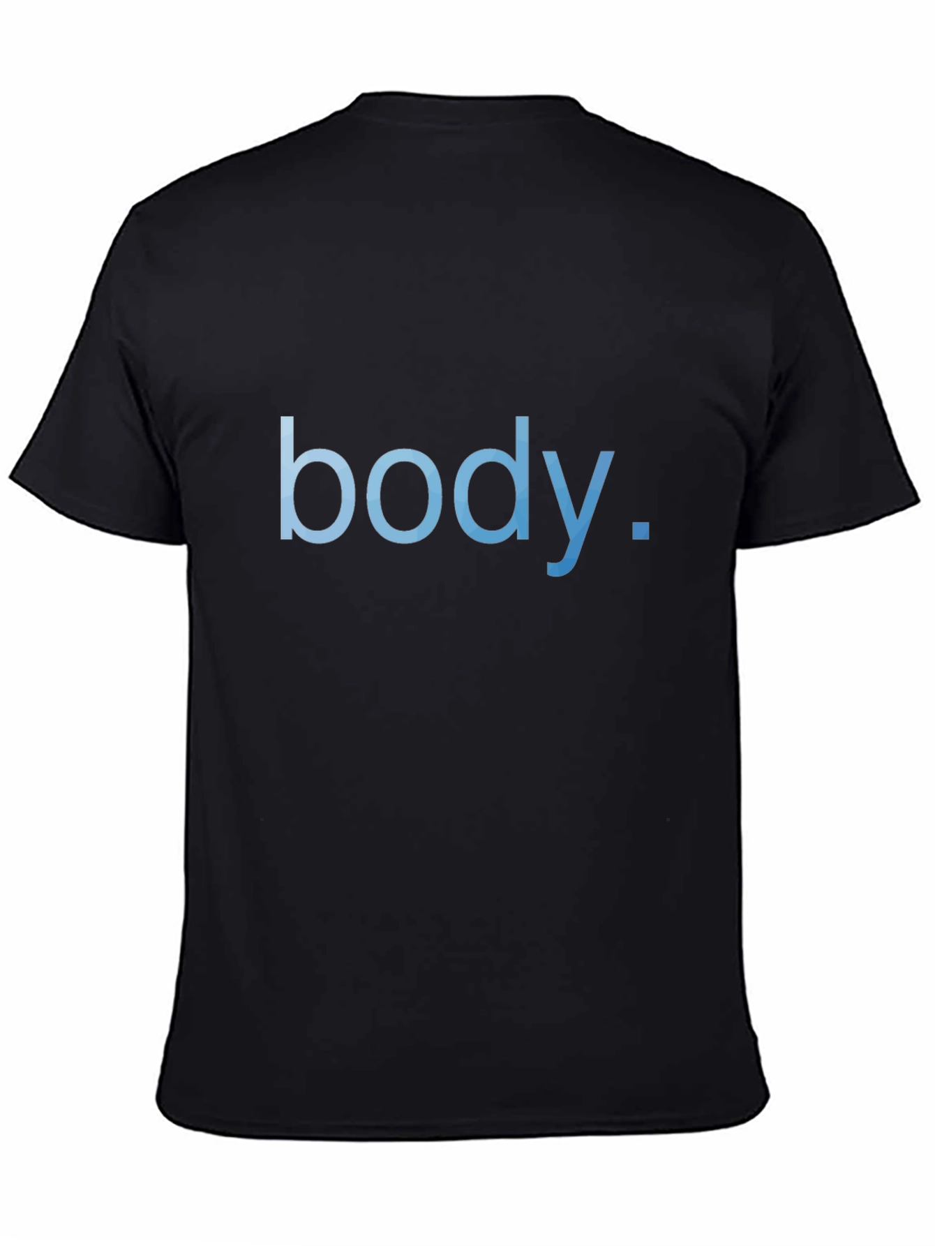 Black Body Text T-Shirt - Mens Fashion view 4