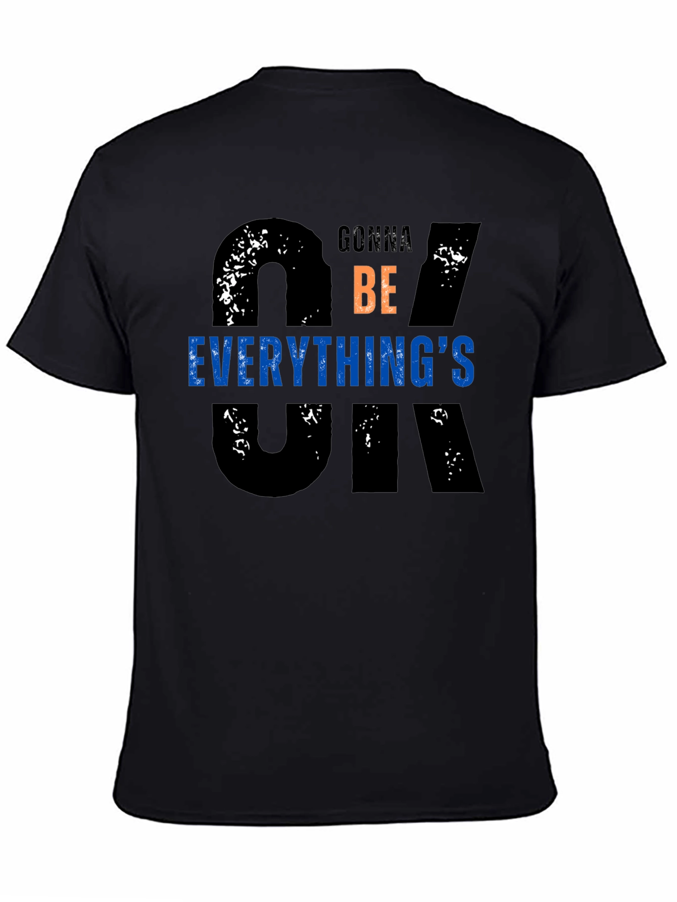Black Everything's OK Graphic T-Shirt view 4