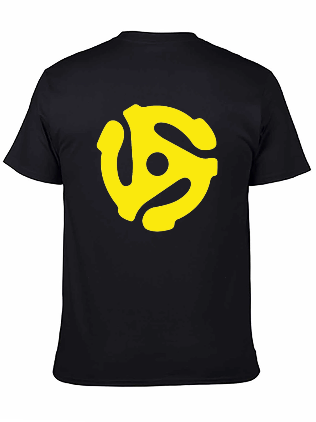 Black Retro Record Adapter Graphic Tee - Black view 4