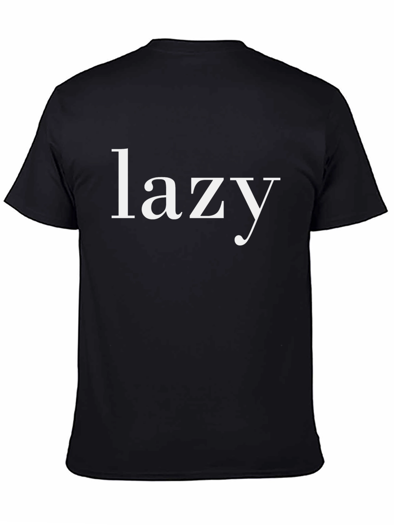 Black Lazy Statement Tee - Comfortable Everyday Wear view 4