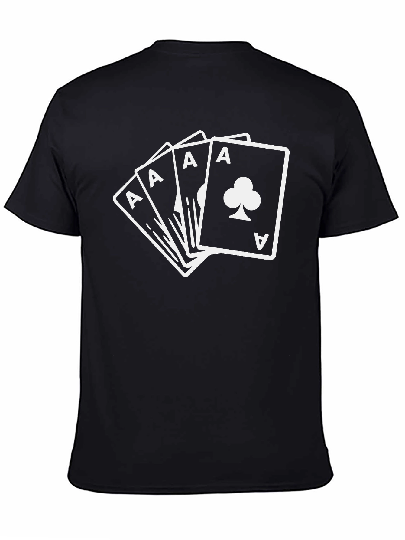 Aces Poker T-Shirt - Black Cotton Tee - 4