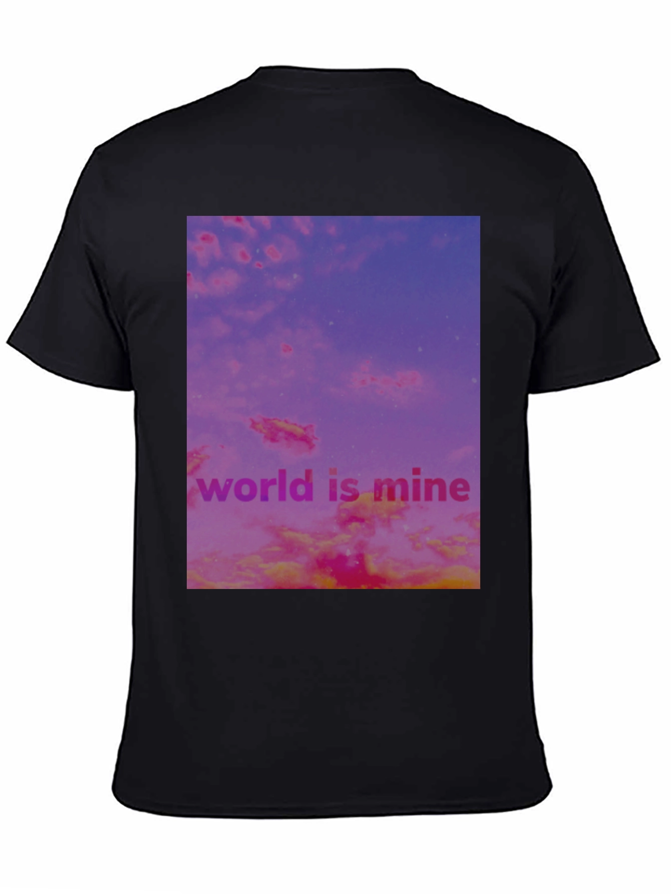 Black World is Mine Graphic Tee - Black Cotton Blend view 4