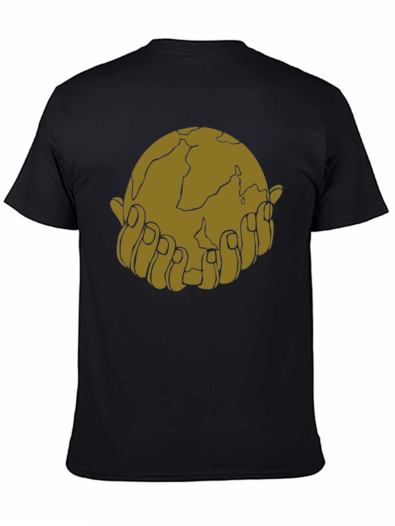 Black Earth In Hand Graphic Tee view 4