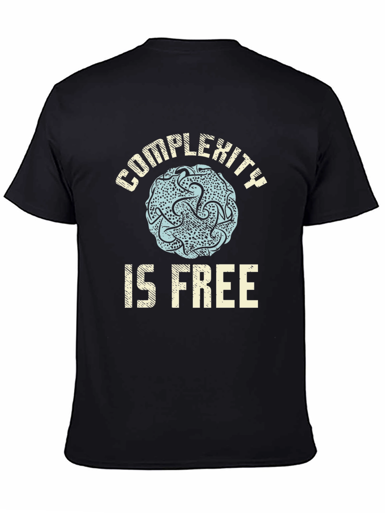 Black Complexity is Free Graphic Tee - Black Casual T-Shirt view 4
