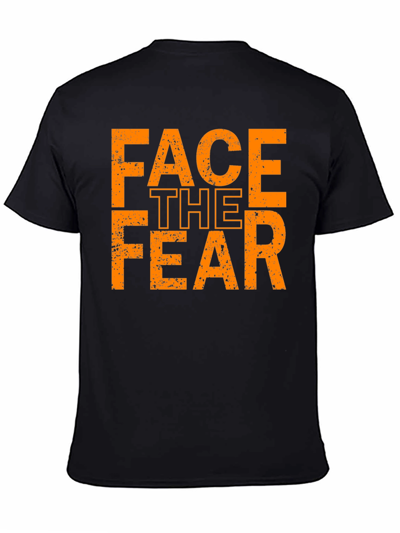 Black Face The Fear Graphic Tee - Black Cotton T-Shirt view 4