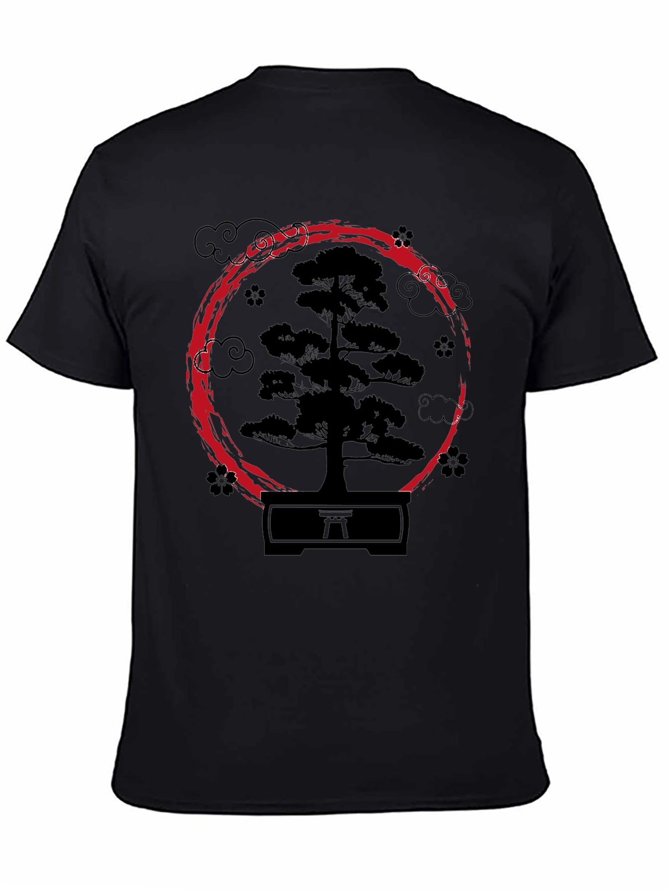 Black Zen Bonsai Tree Graphic Tee - Japanese Art Shirt view 4