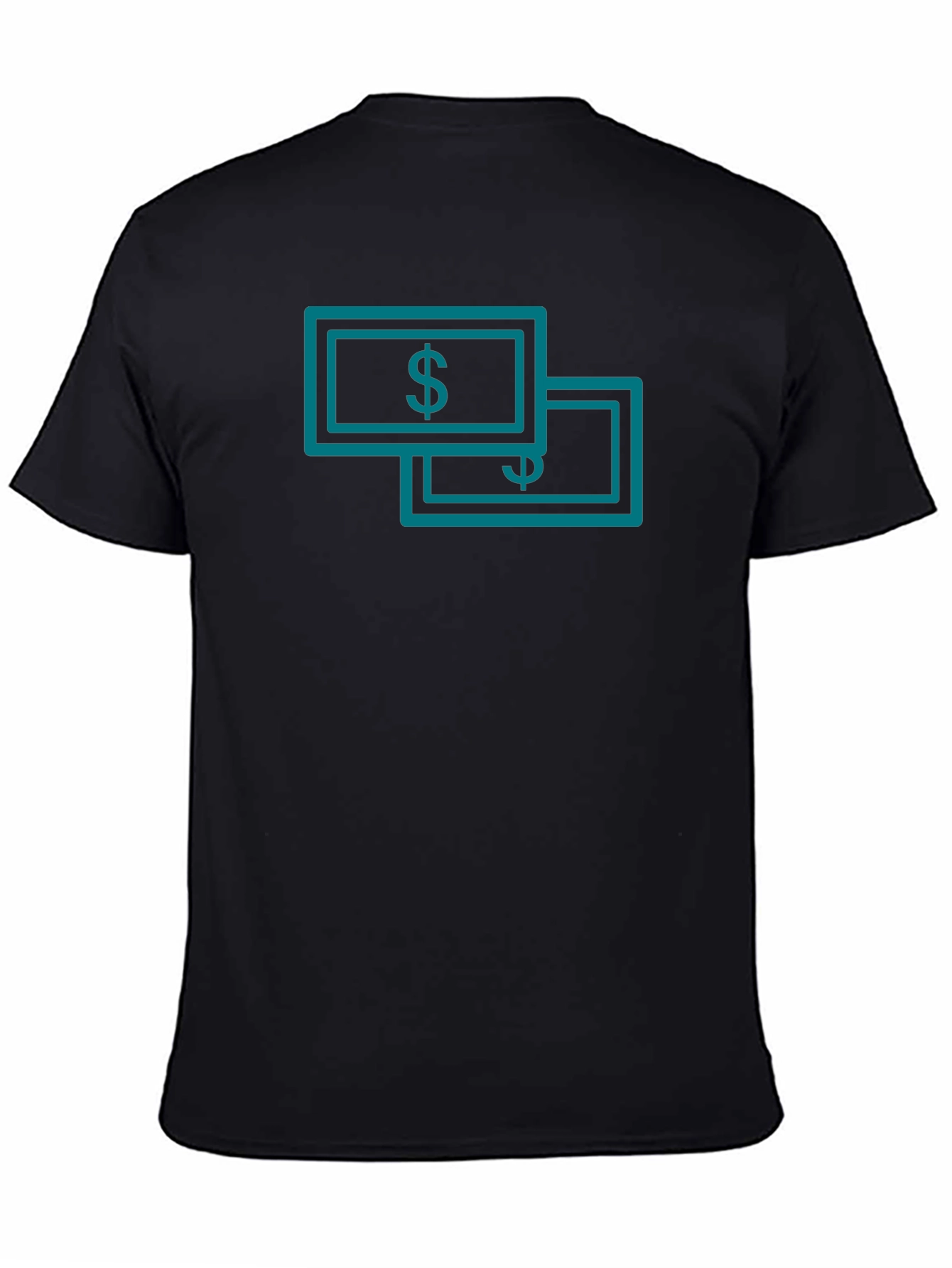 Black Money Graphic Black T-Shirt view 4