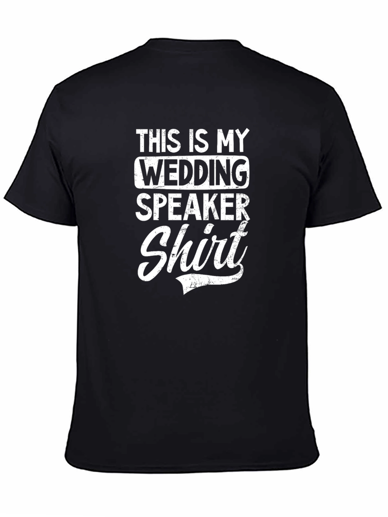 Black Wedding Speaker Shirt - Funny Wedding Party Tee view 4