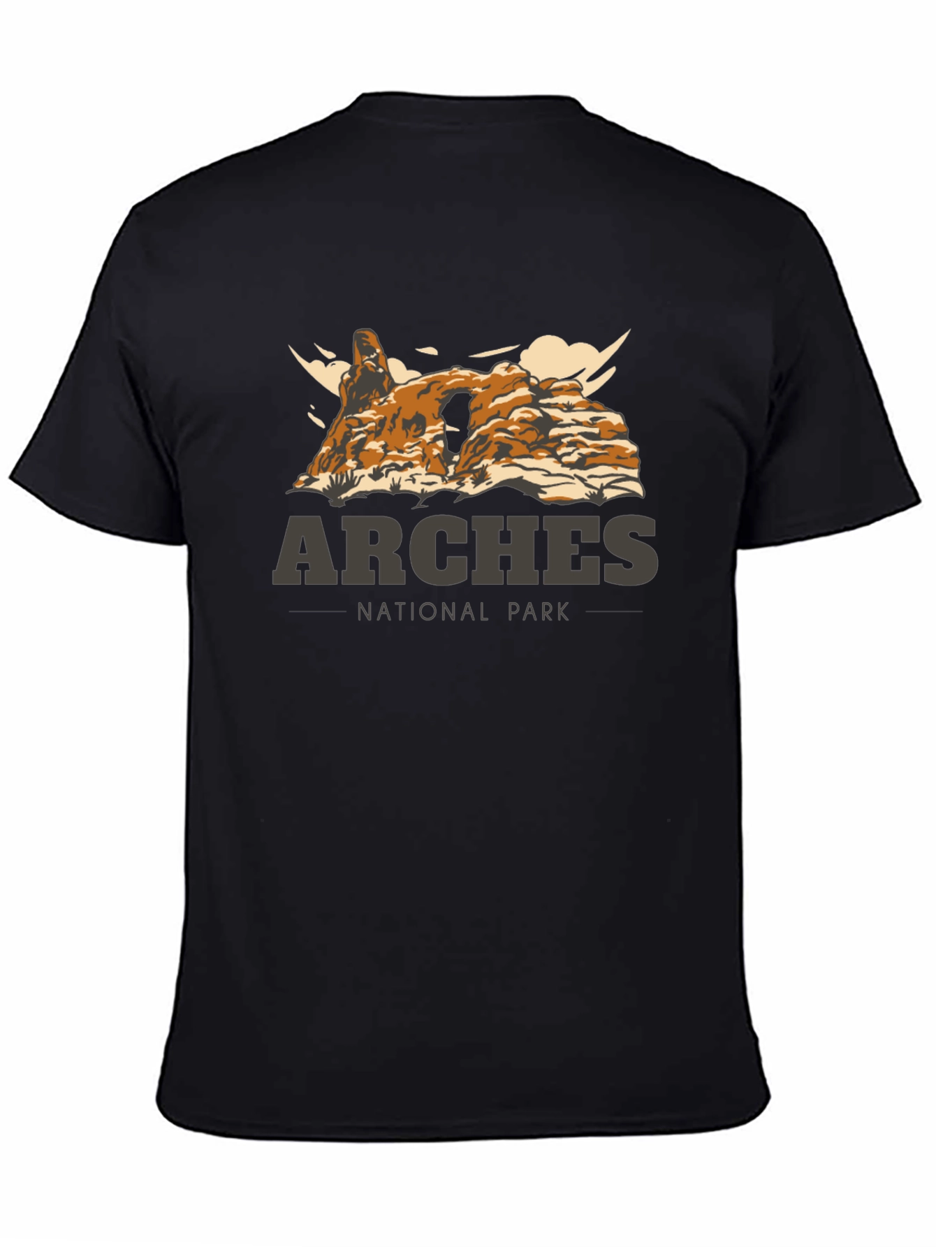 Black Arches National Park Graphic T-Shirt view 4