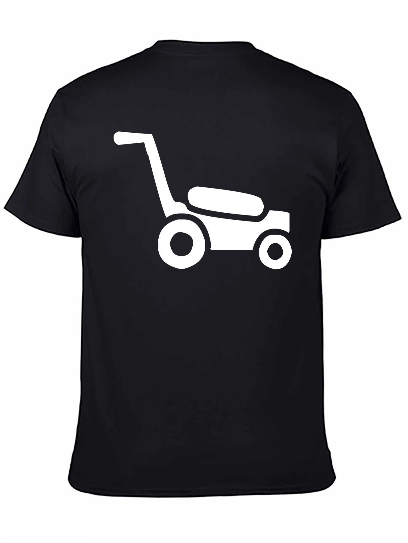 Black Lawn Mower Graphic Tee - Black Cotton Casual Shirt view 4