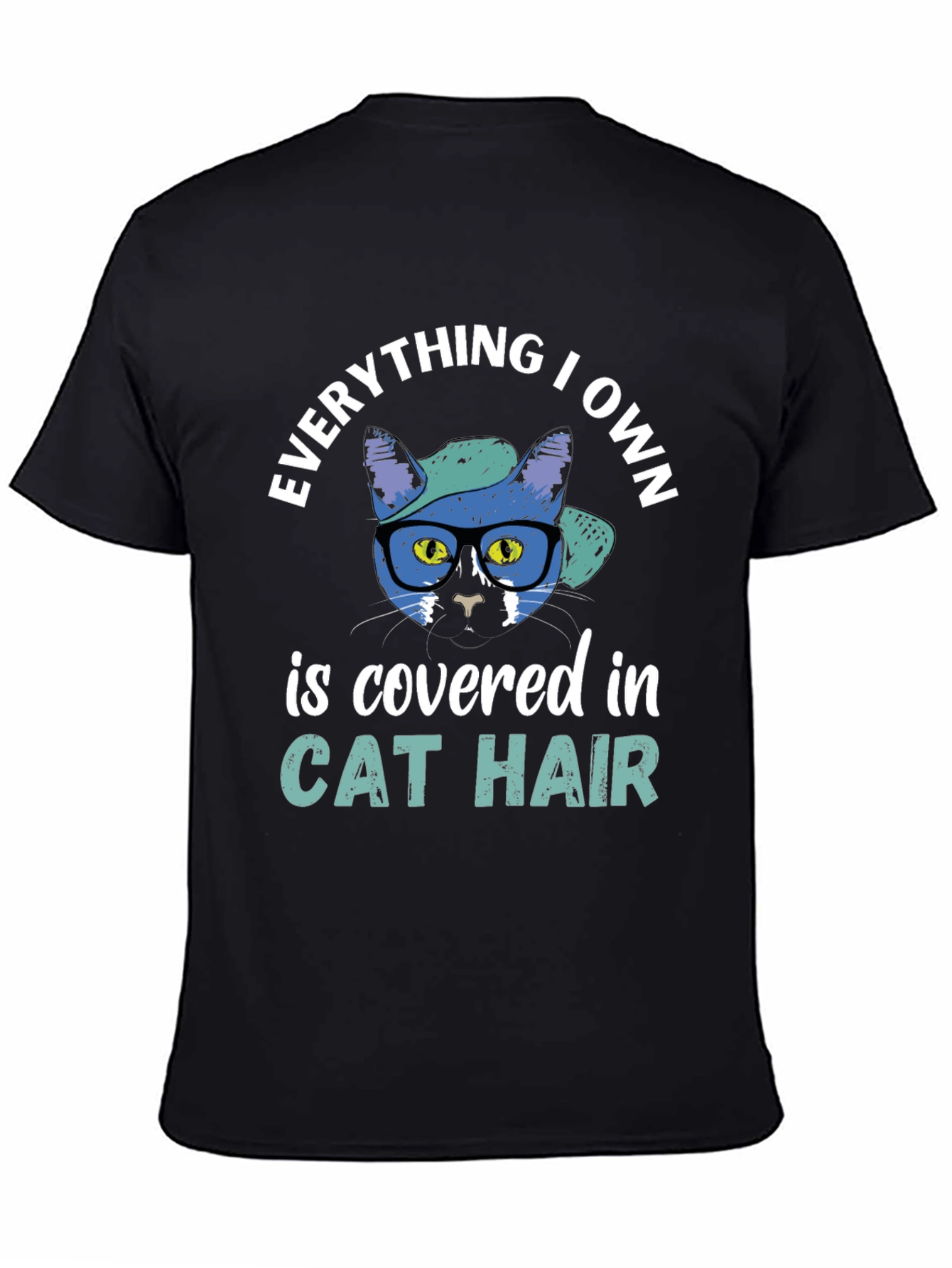 Black Cat Hair Graphic Tee - Everything I Own view 4