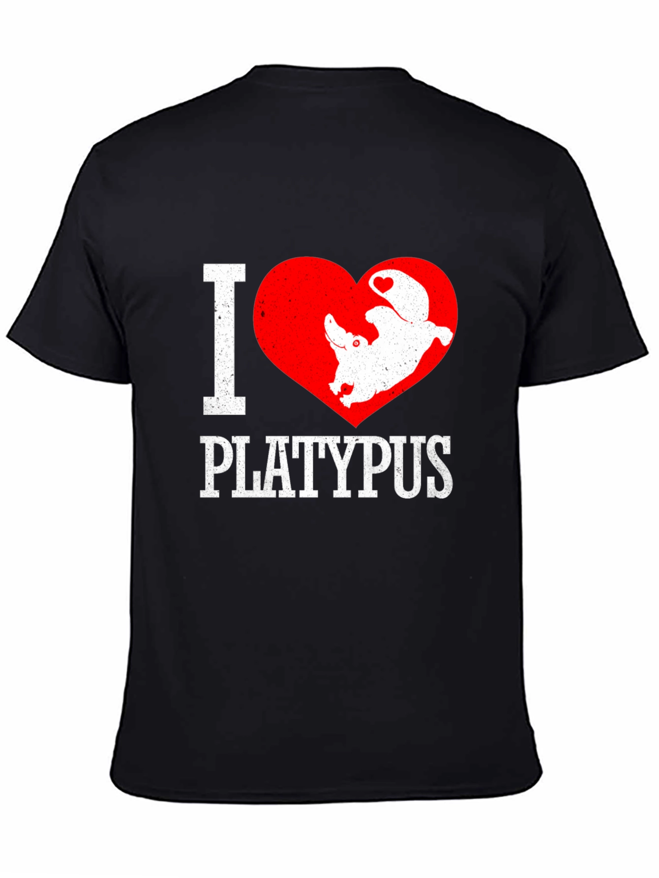 Black I Heart Platypus Black Graphic Tee view 4