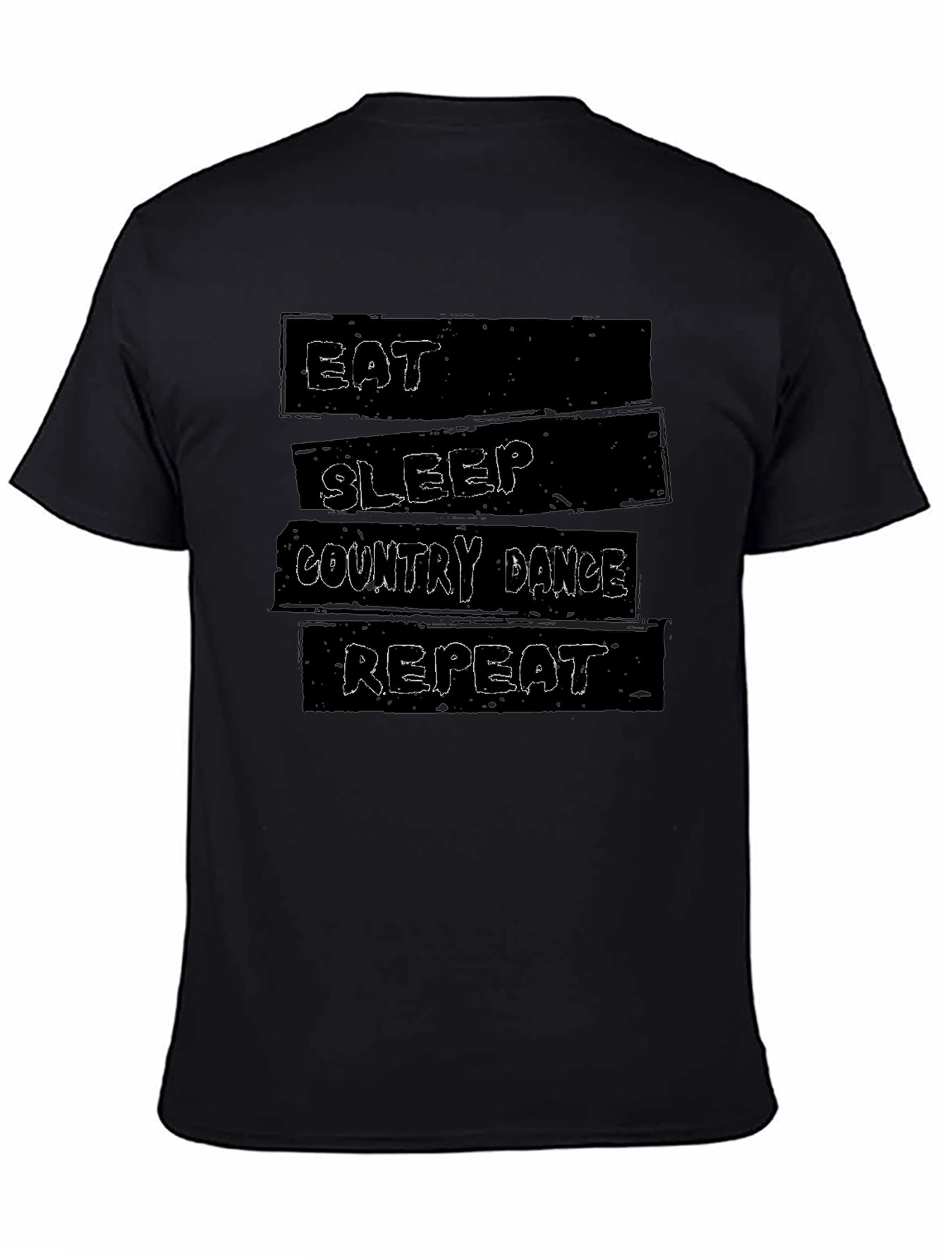 Black Eat Sleep Country Dance Repeat T-Shirt view 4