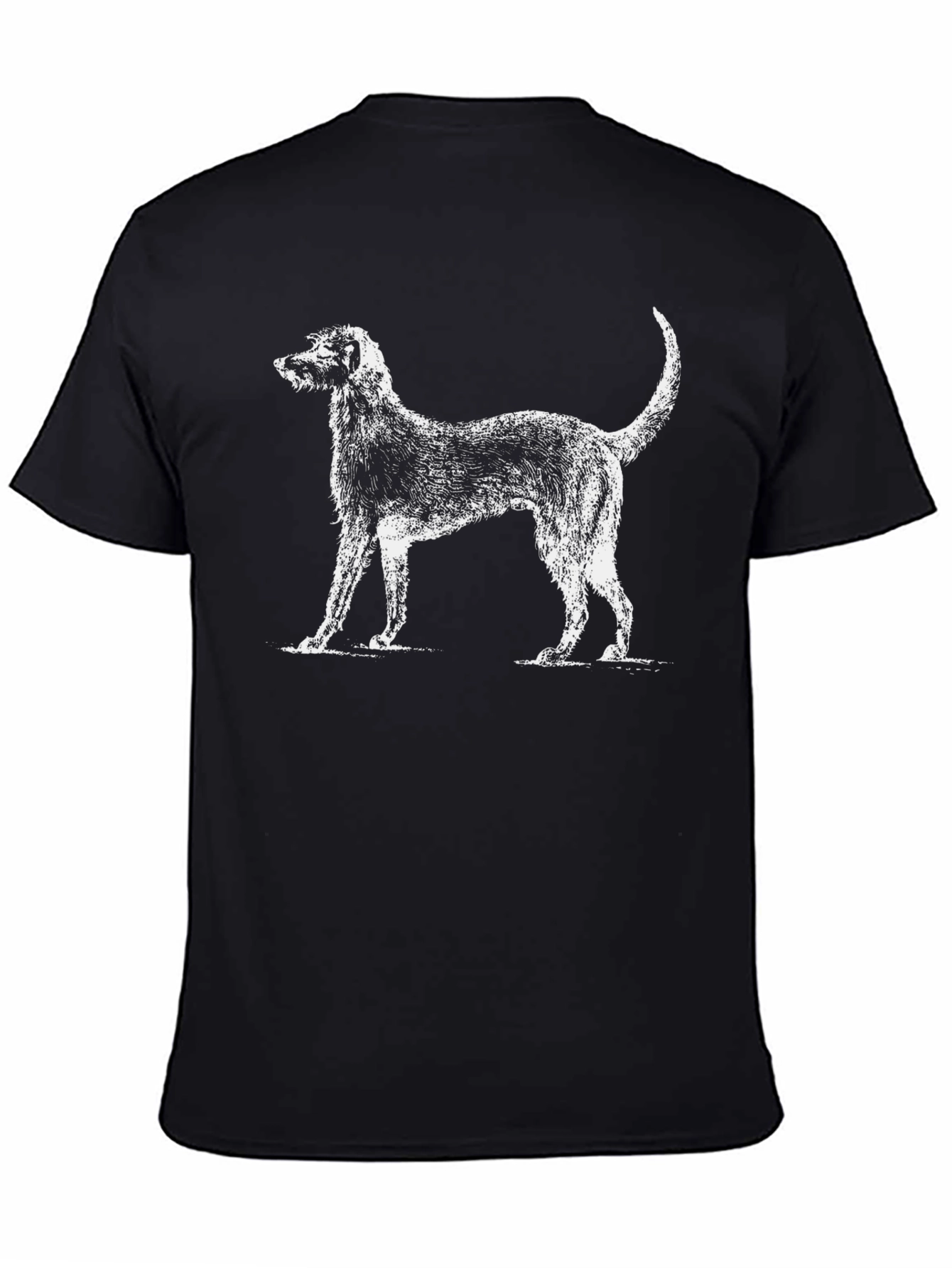 Black Vintage Dog Graphic Black T-Shirt view 4