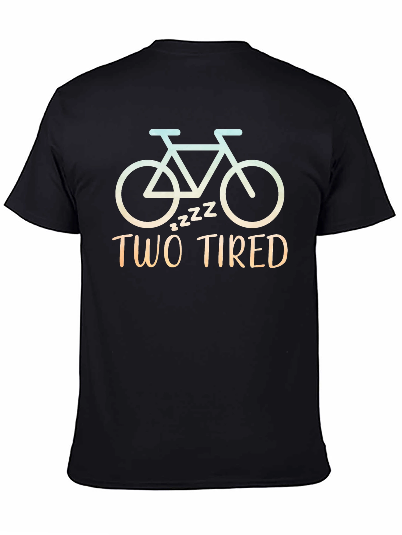 Black Two Tired Bicycle Graphic T-Shirt view 4