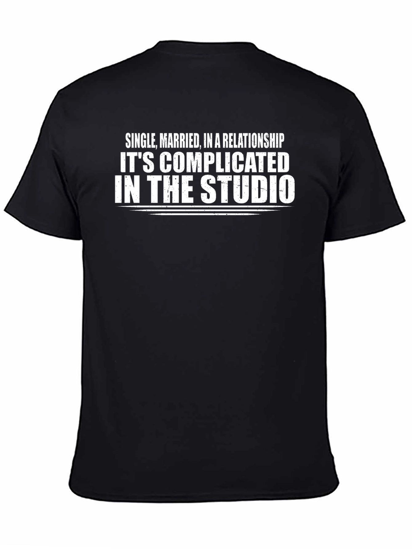Black It's Complicated in the Studio Black Graphic T-Shirt view 4