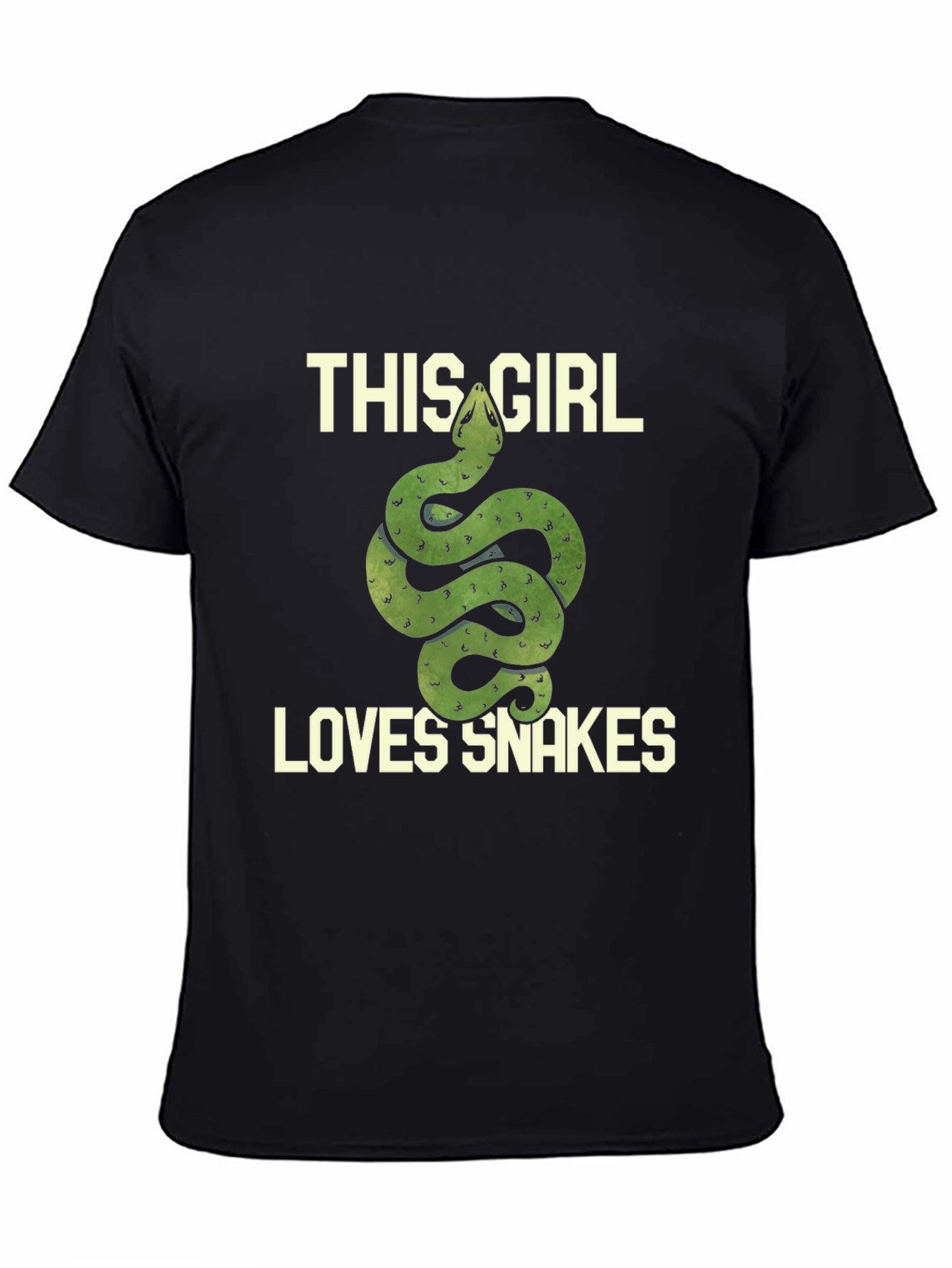 Black This Girl Loves Snakes T-Shirt view 4