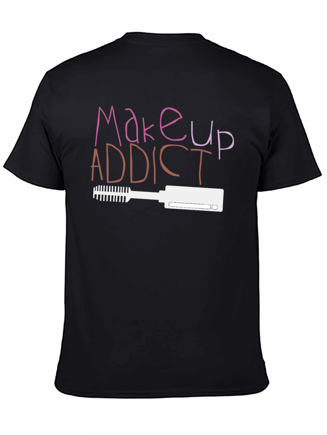 Black Makeup Addict T-Shirt - Beauty Lover Tee view 4