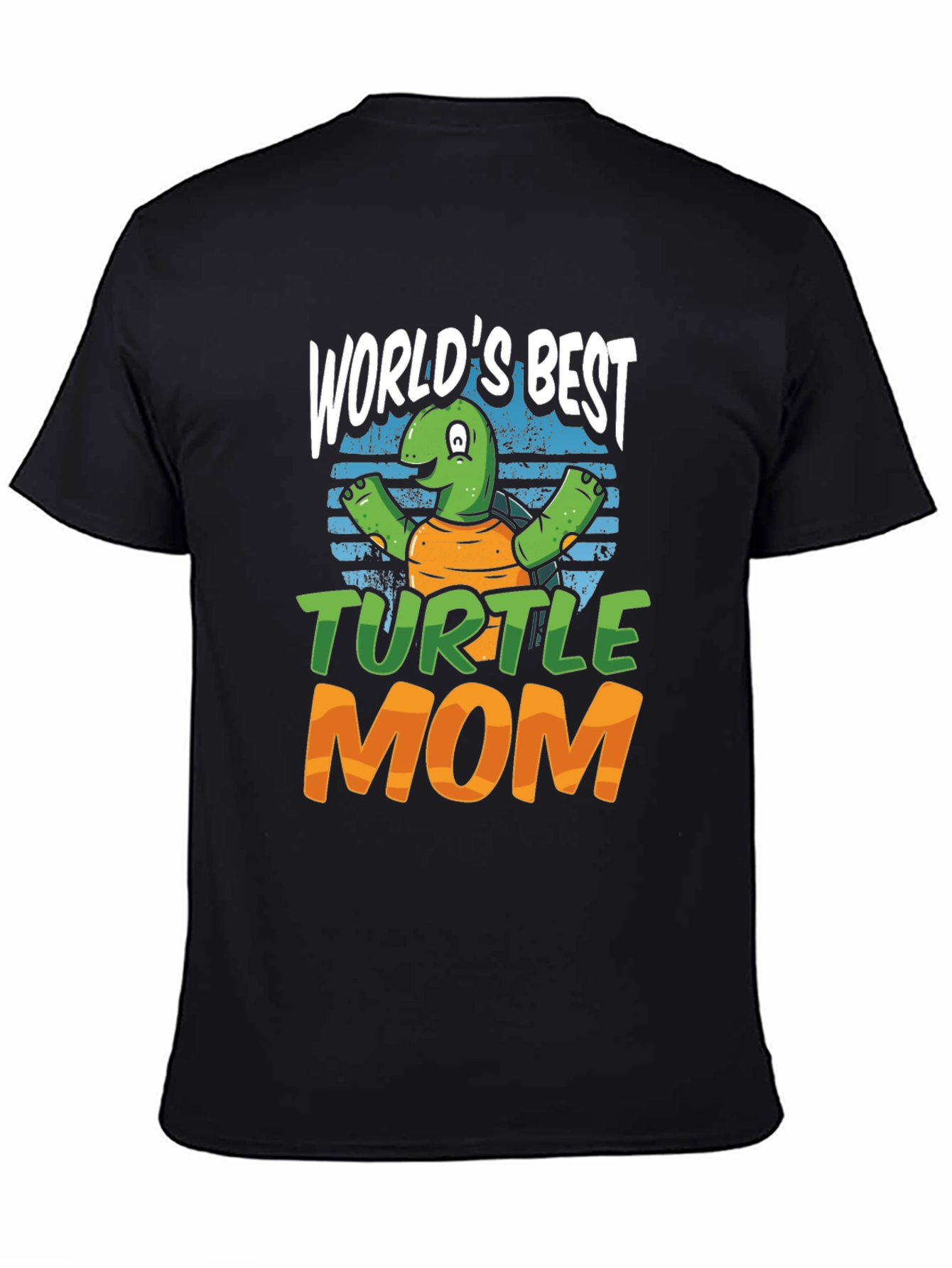 Black World's Best Turtle Mom T-Shirt view 4