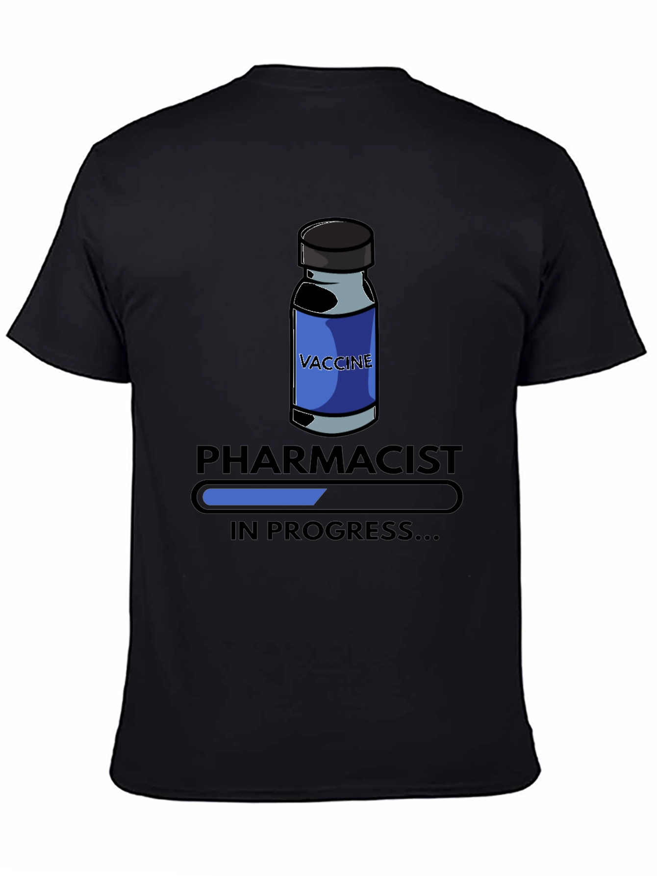 Black Pharmacist In Progress T-Shirt - Vaccine Design view 4